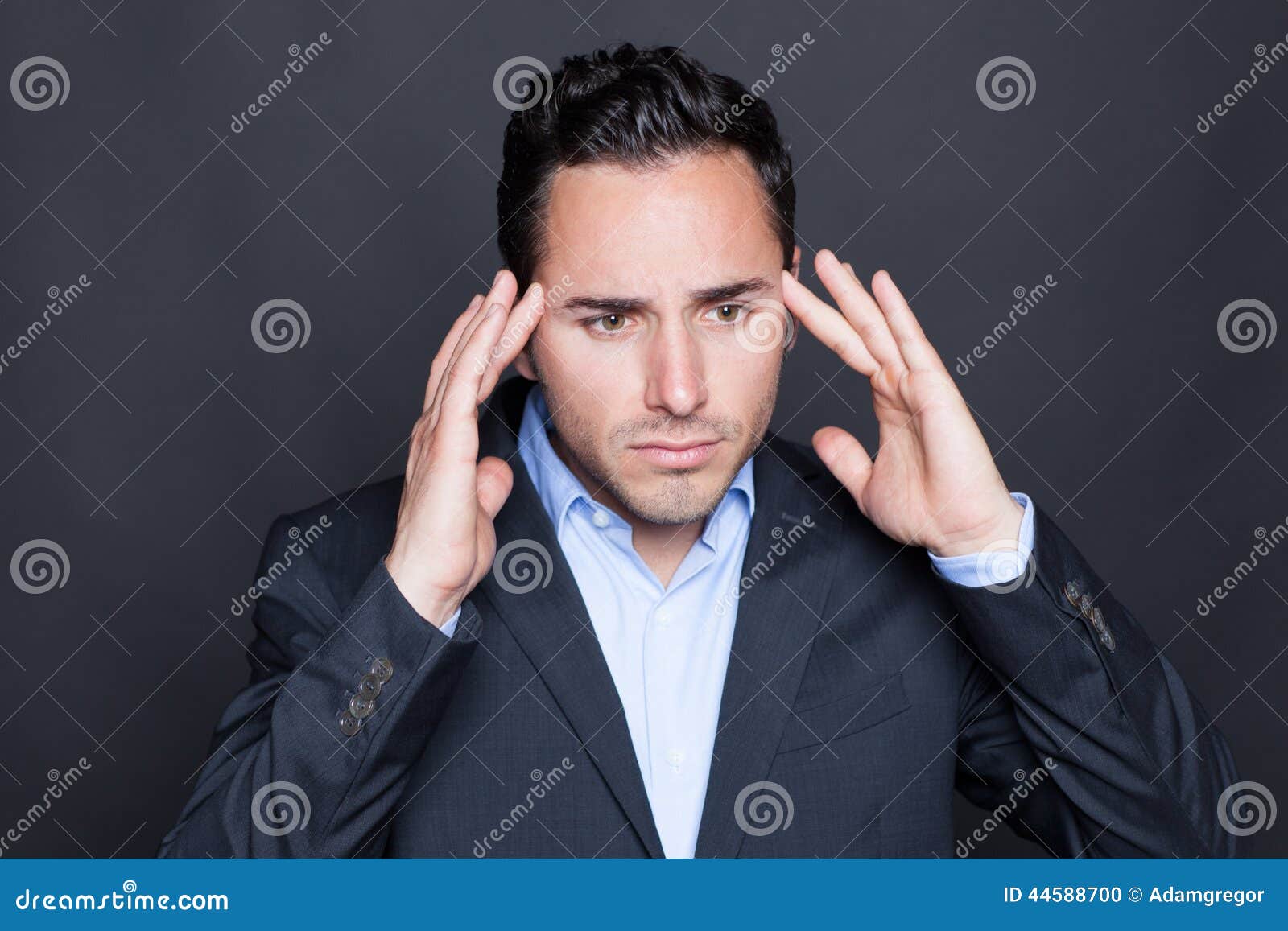 Businessman with hangover stock photo. Image of exhaustion 44588700