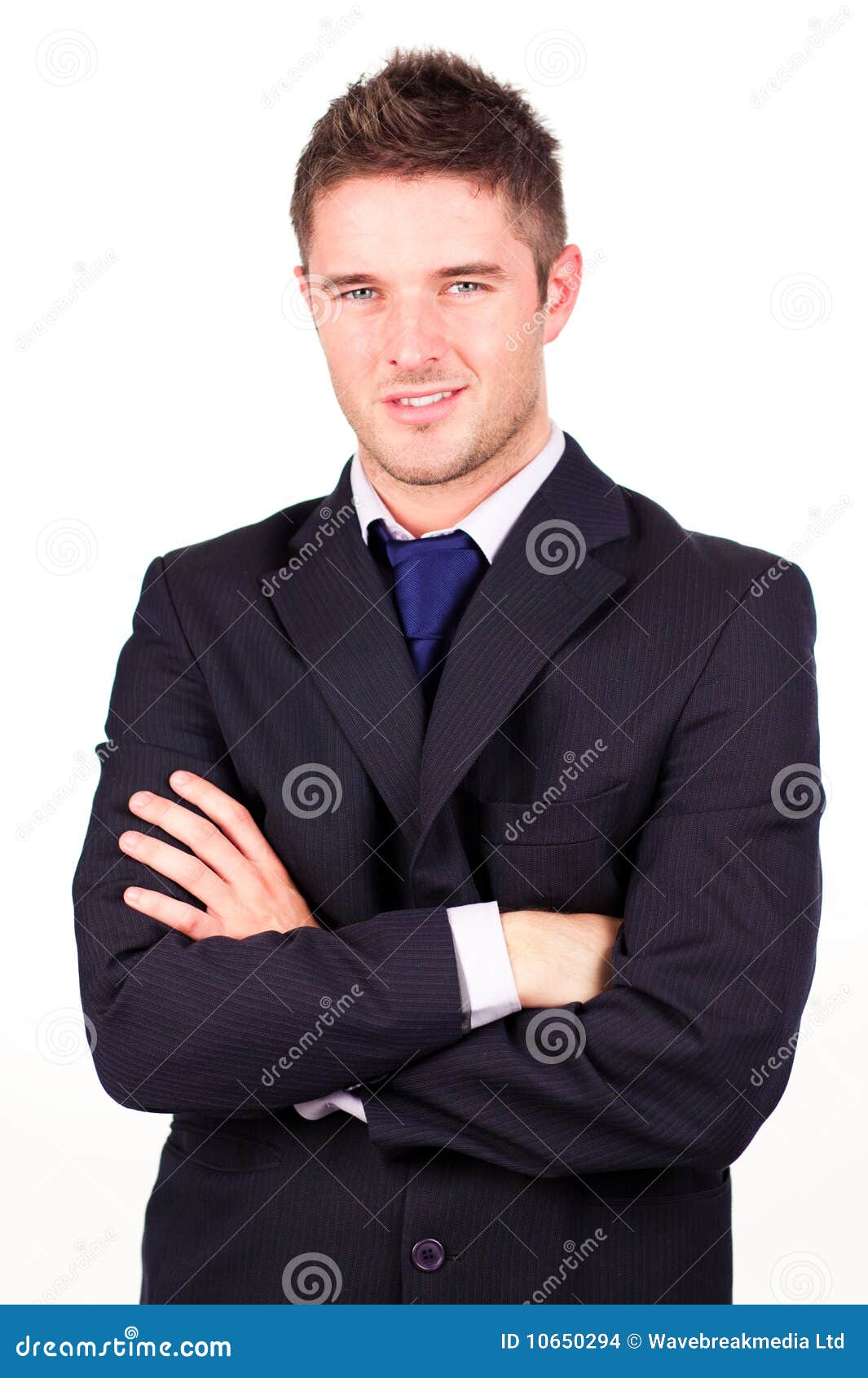 Businessman with His Arms Folded Stock Photo Image of contemporary