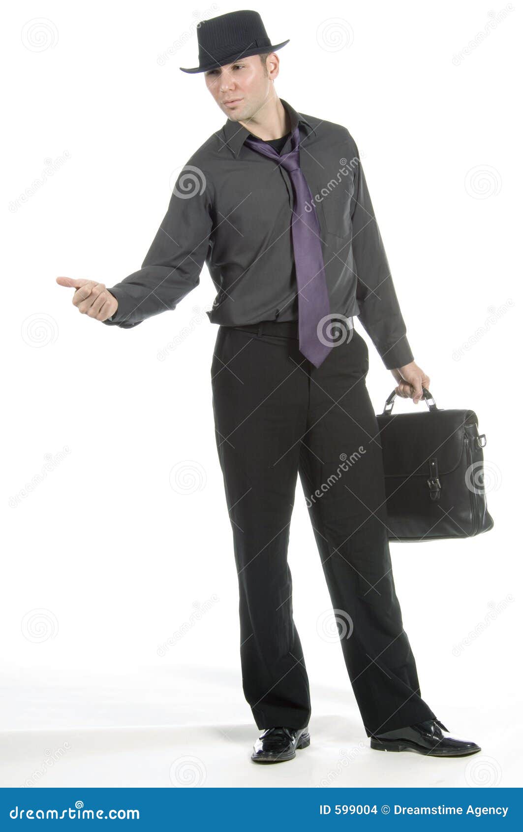 Businessman hitchhiking stock photo. Image of hitch, hike 599004