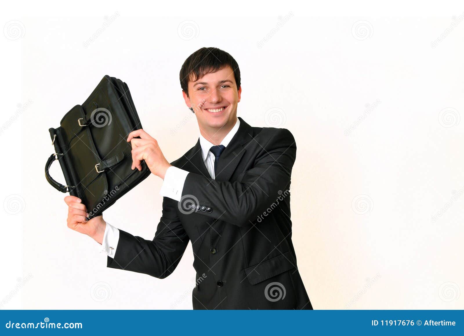 Businessman holding a bag stock photo. Image of journey 11917676