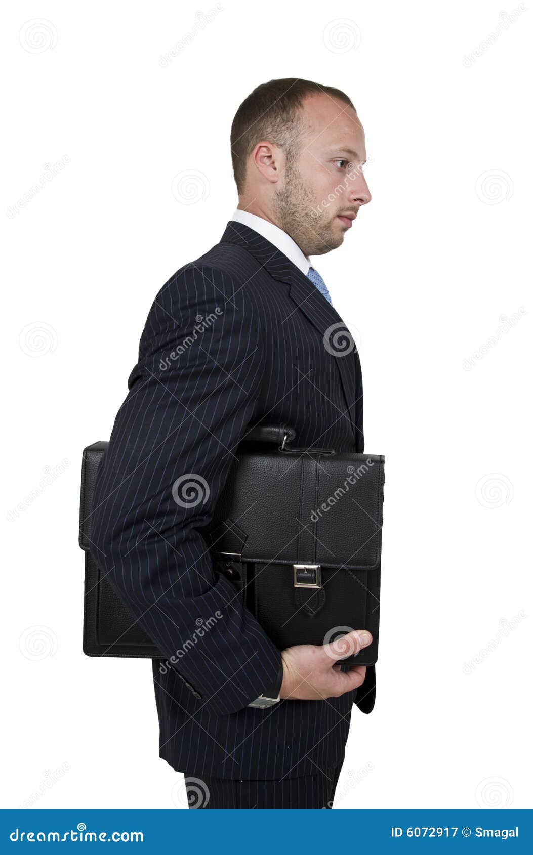 Businessman holding bag stock image. Image of suitcase 6072917