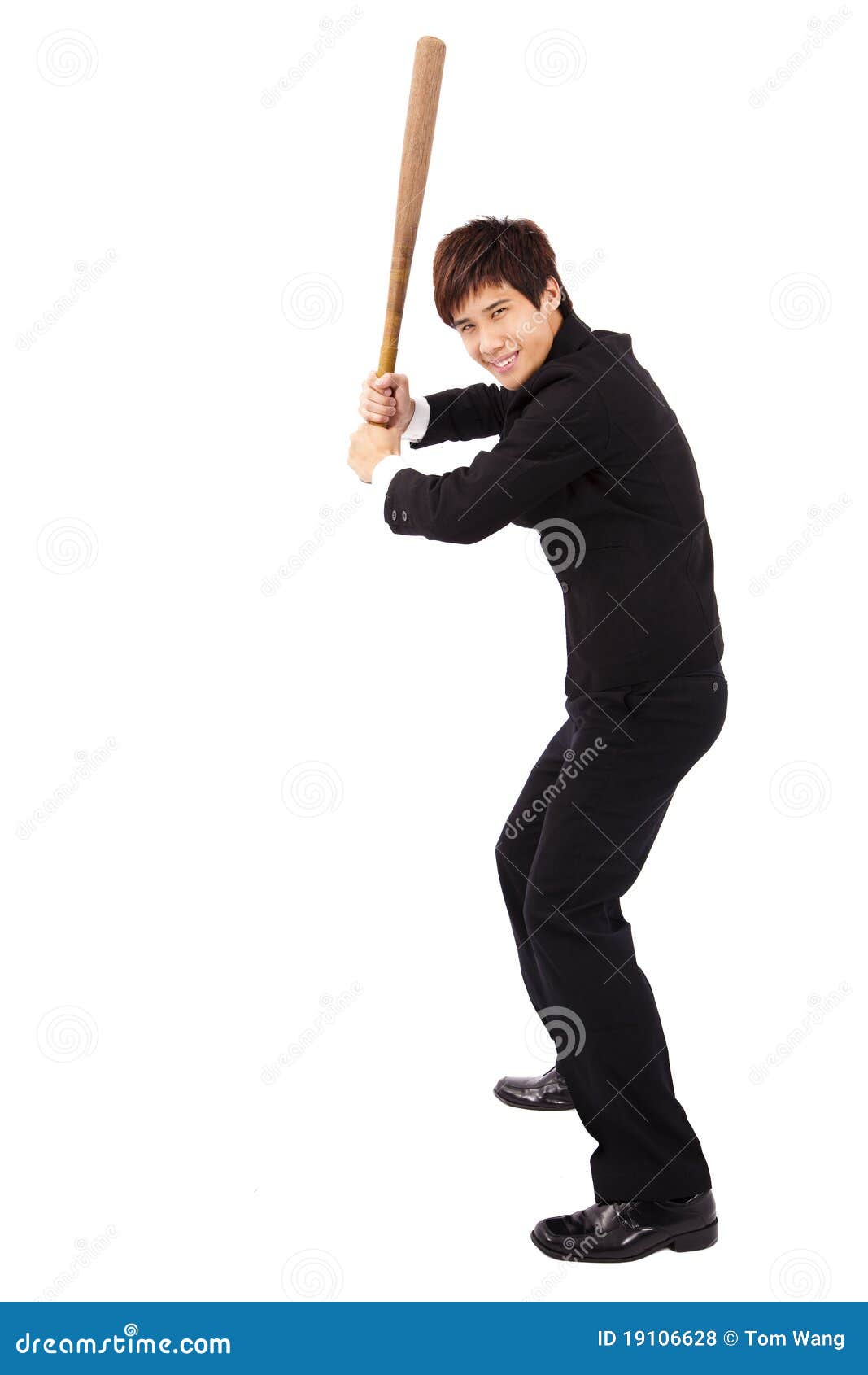 Businessman Holding A Baseball Bat Royalty Free Stock Photos - Image