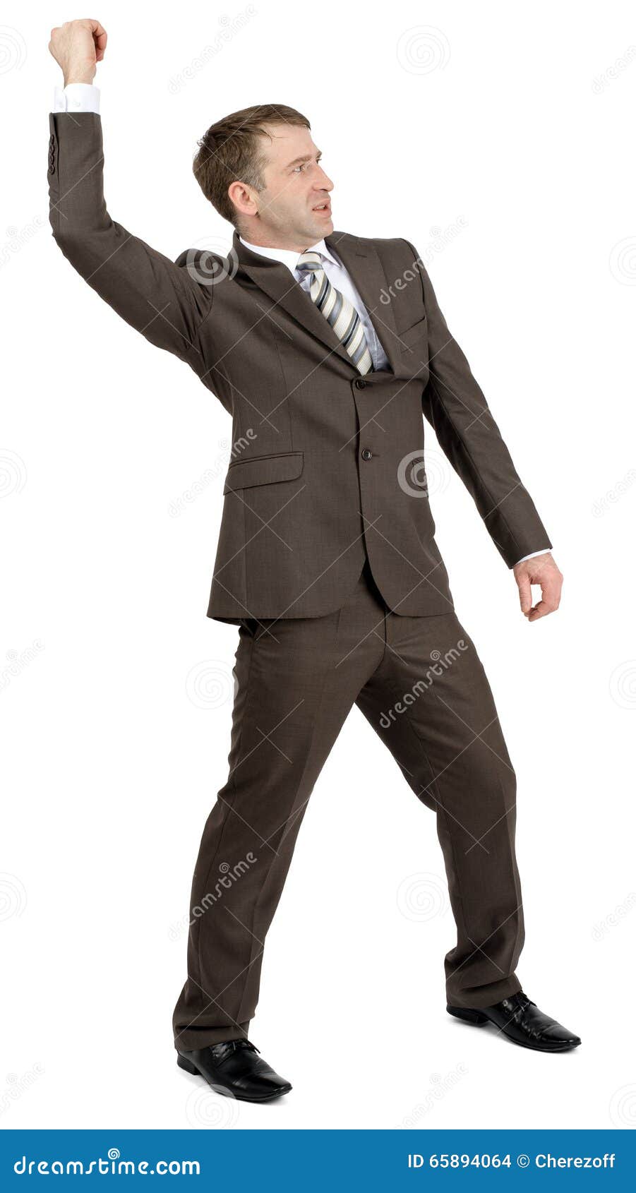 Businessman Holding Invisible Spear Stock Photo - Image of suit, hold ...