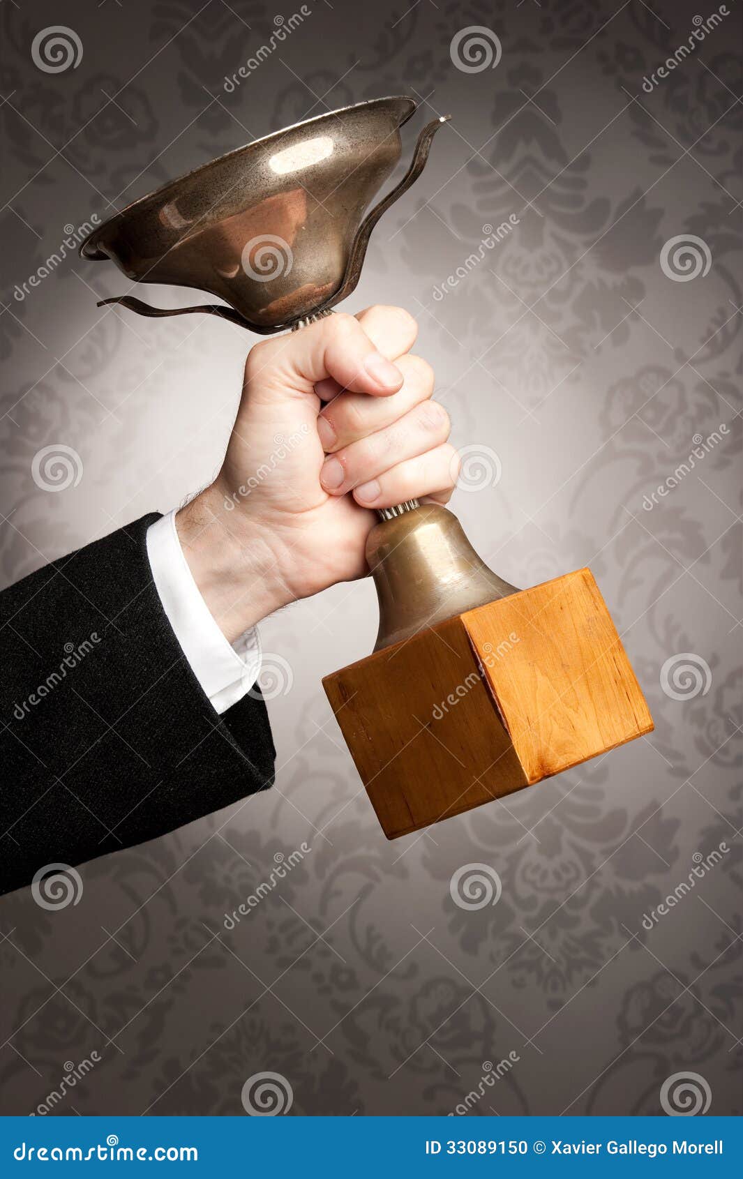 Businessman Holding a Trophy Stock Photo - Image of award, male: 33089150