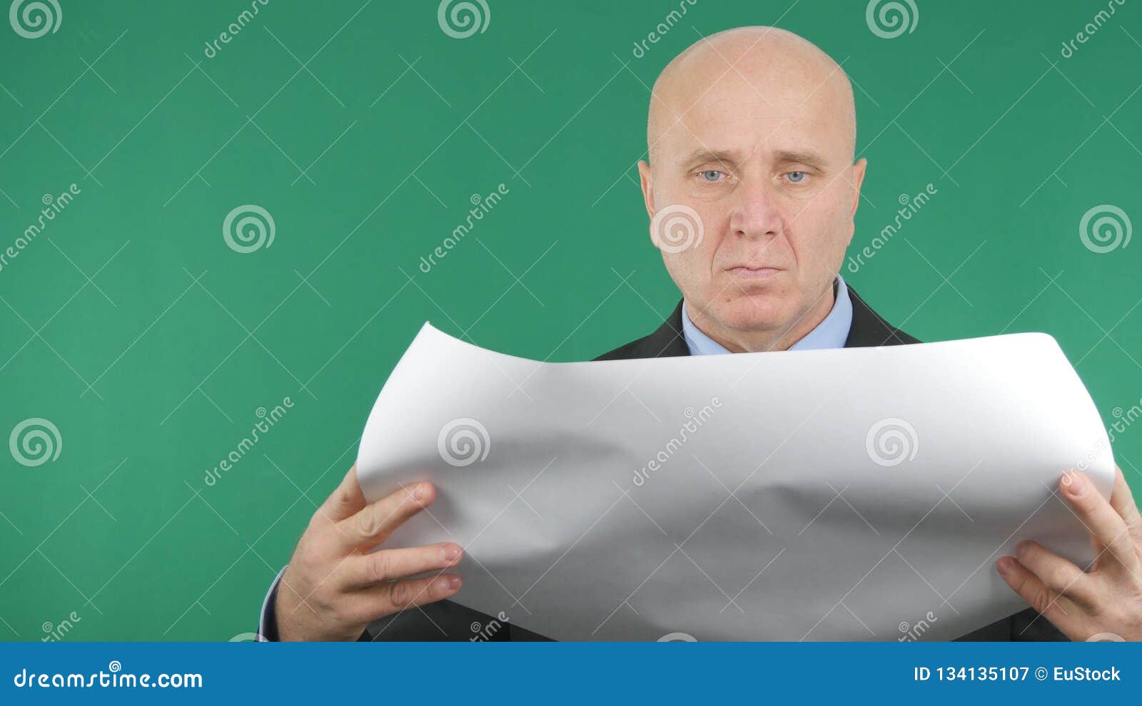 Businessman Image Working with Plans and Green Screen in Background Stock Image Image of