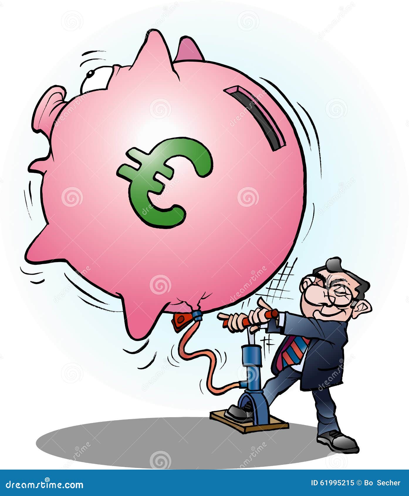 a businessman inflated economy euro