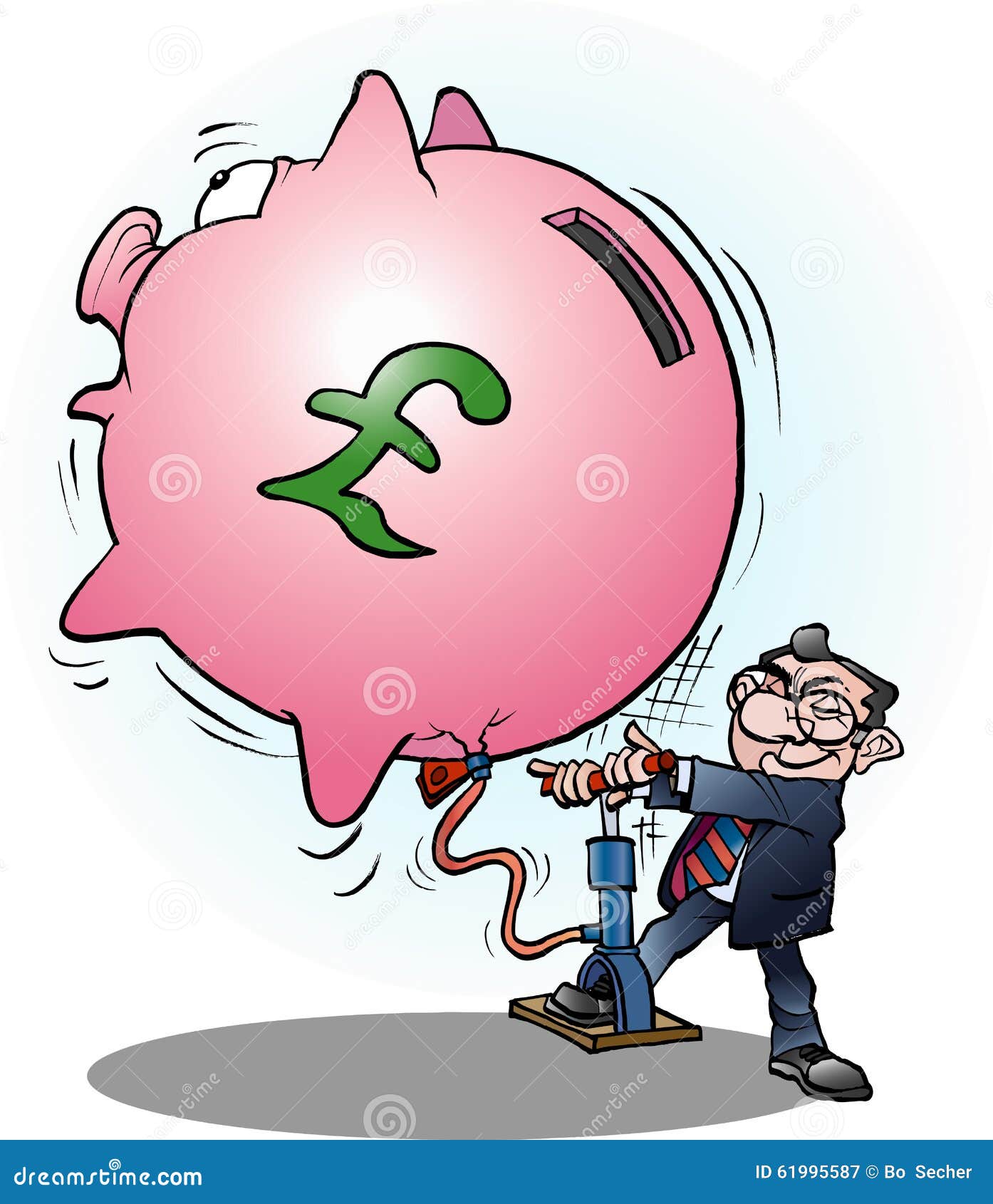 a businessman inflated economy pound