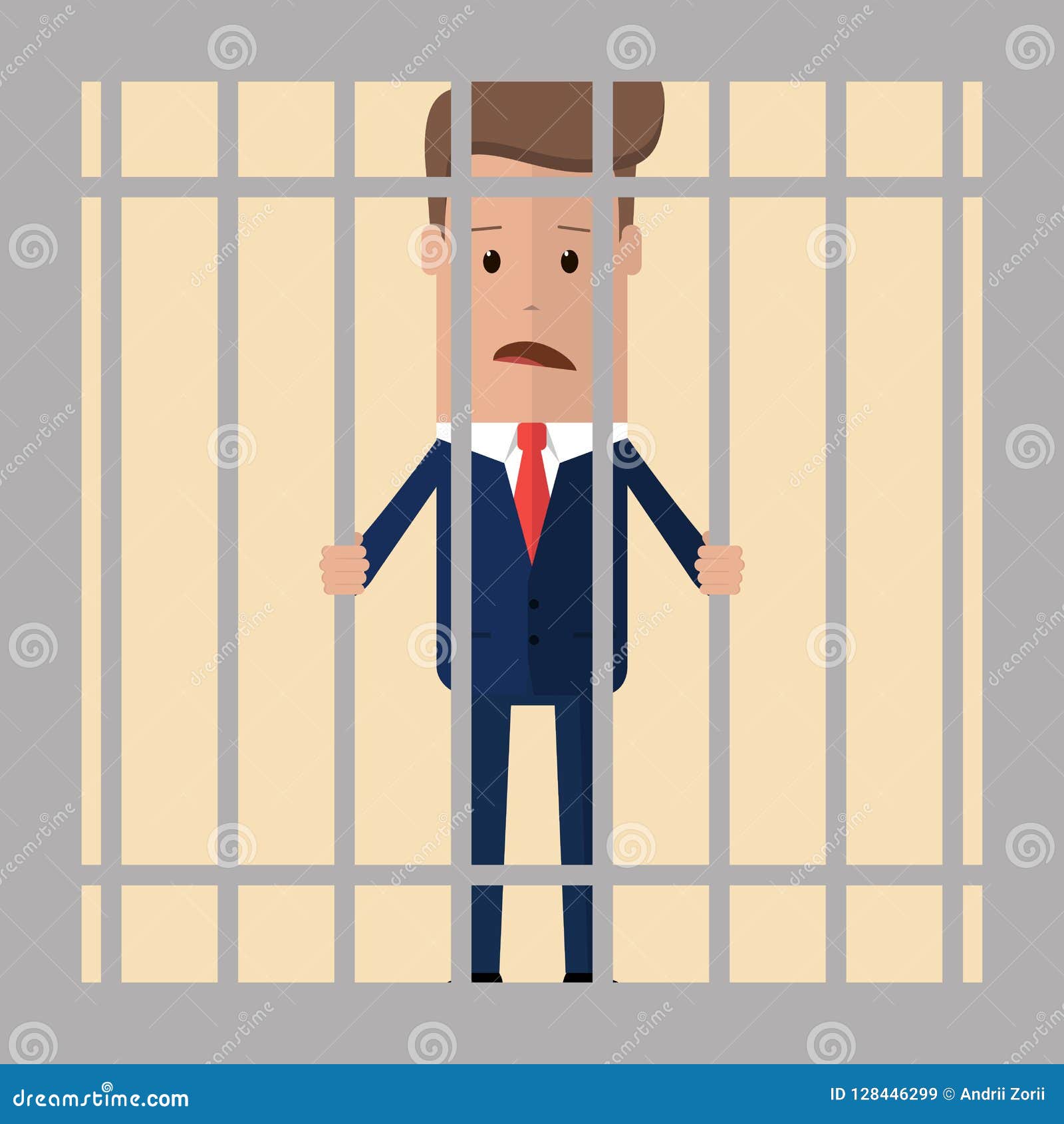 Businessman Locked Behind Prison Bars. Businessman in Prison Holds His Hands Behind Bars Stock Illustration - Illustration of crime, finance: 128446299 Businessman Locked Behind Prison Bars. Businessman in Prison Holds His Hands Behind Bars Stock Illustration - Illustration of crime, finance: 128446299