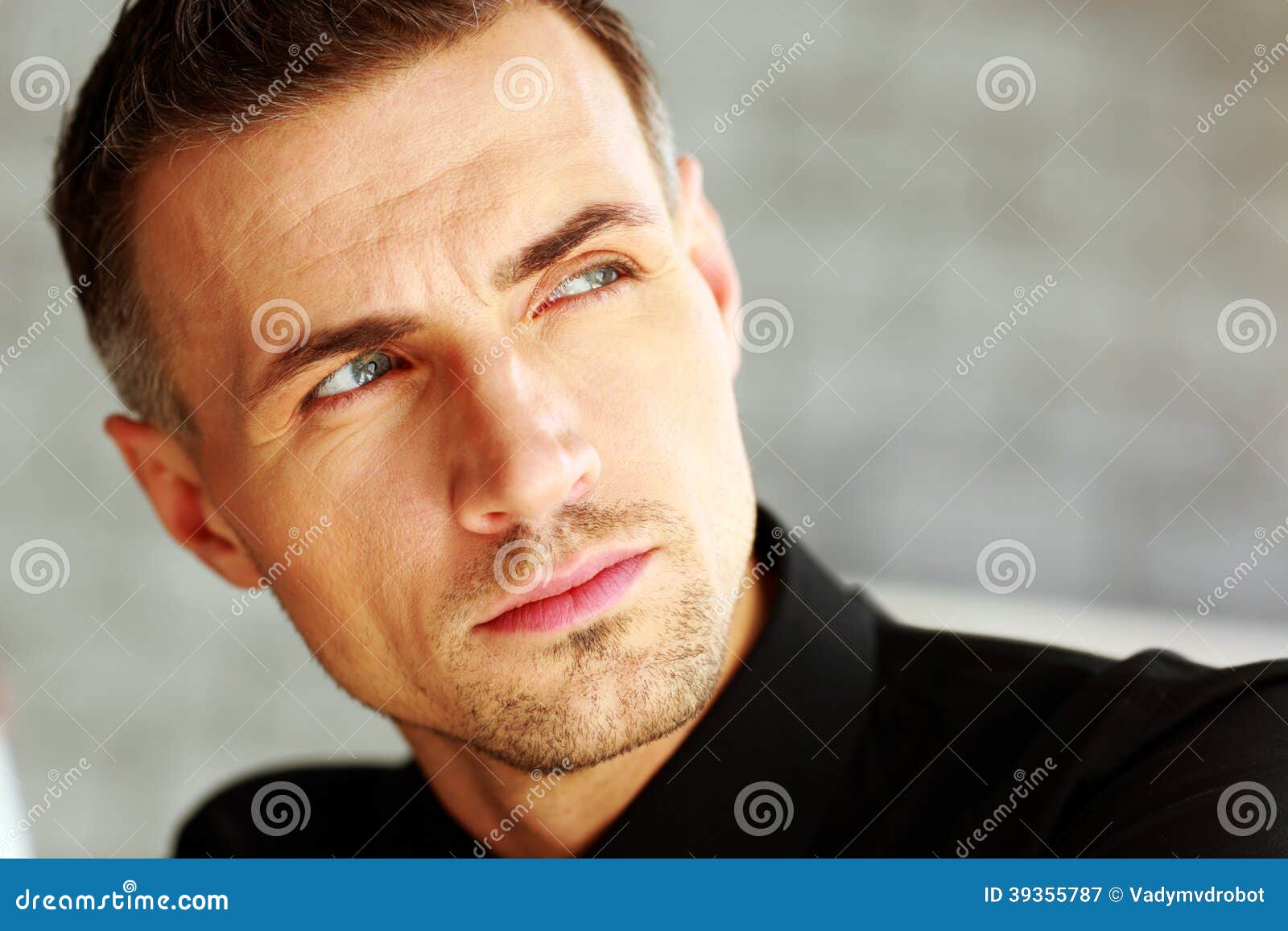 Businessman looking away stock image. Image of alone - 39355787