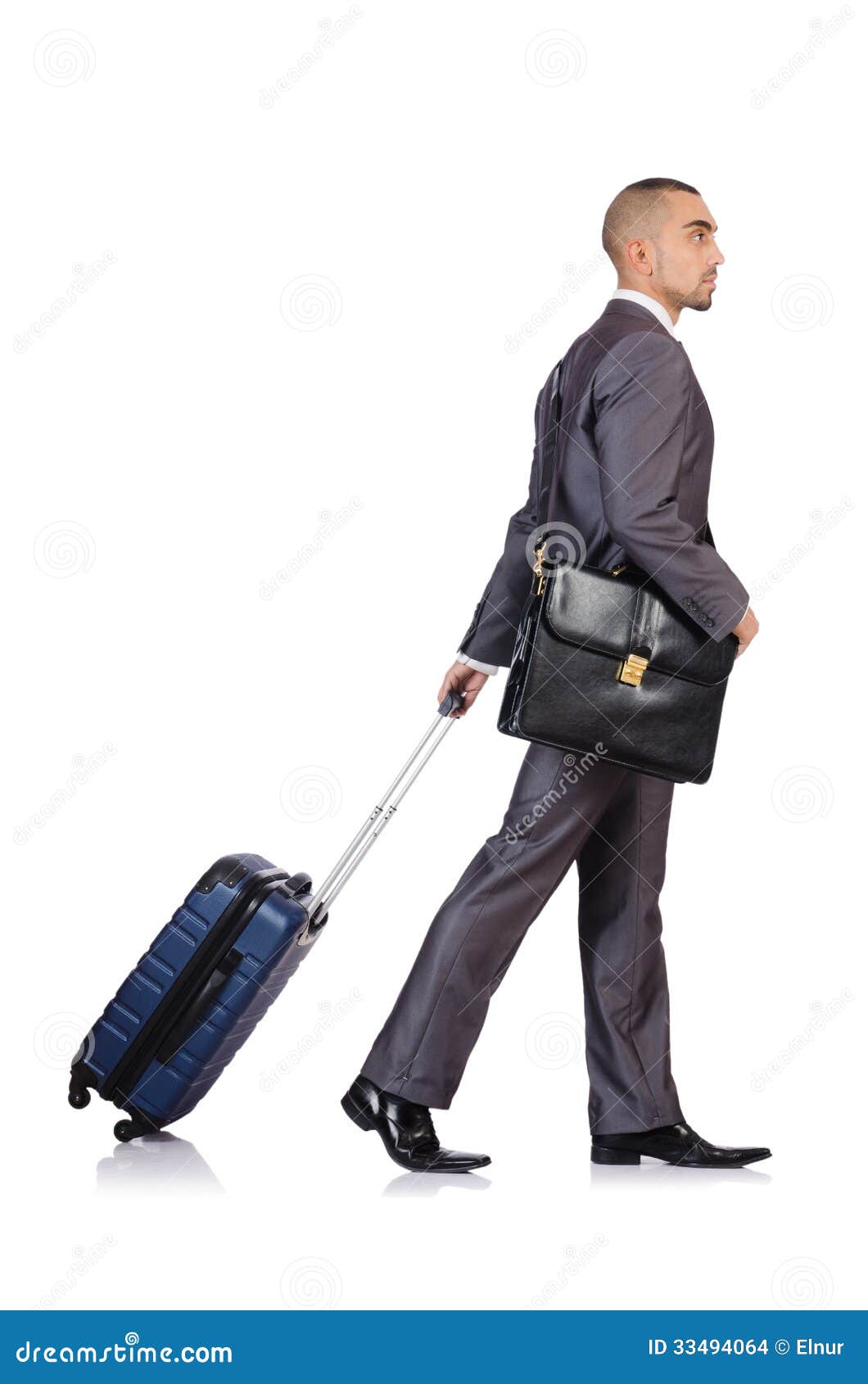 Businessman With Luggage Stock Images Image 33494064