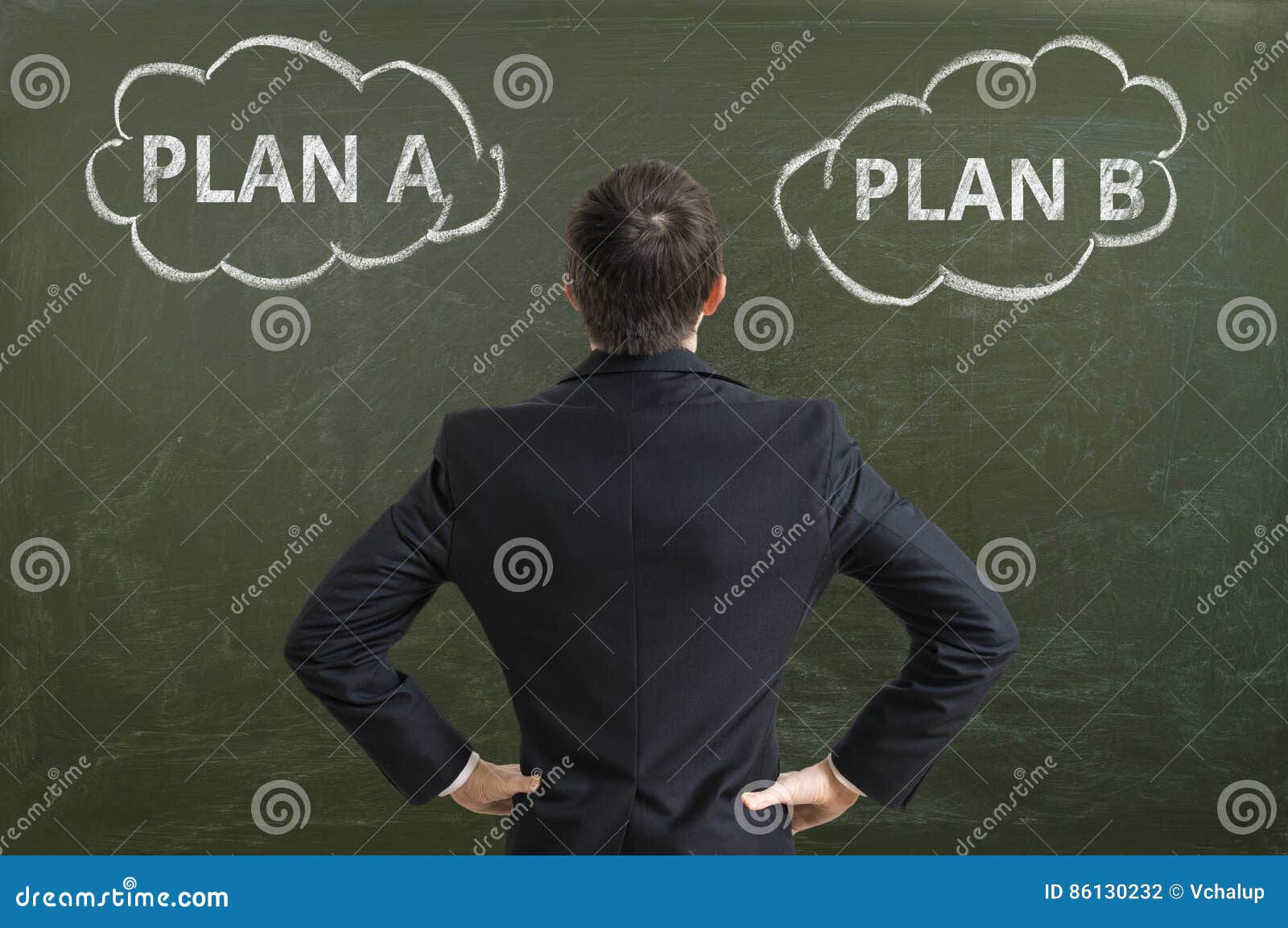 businessman is making decision and selecting best business strategy