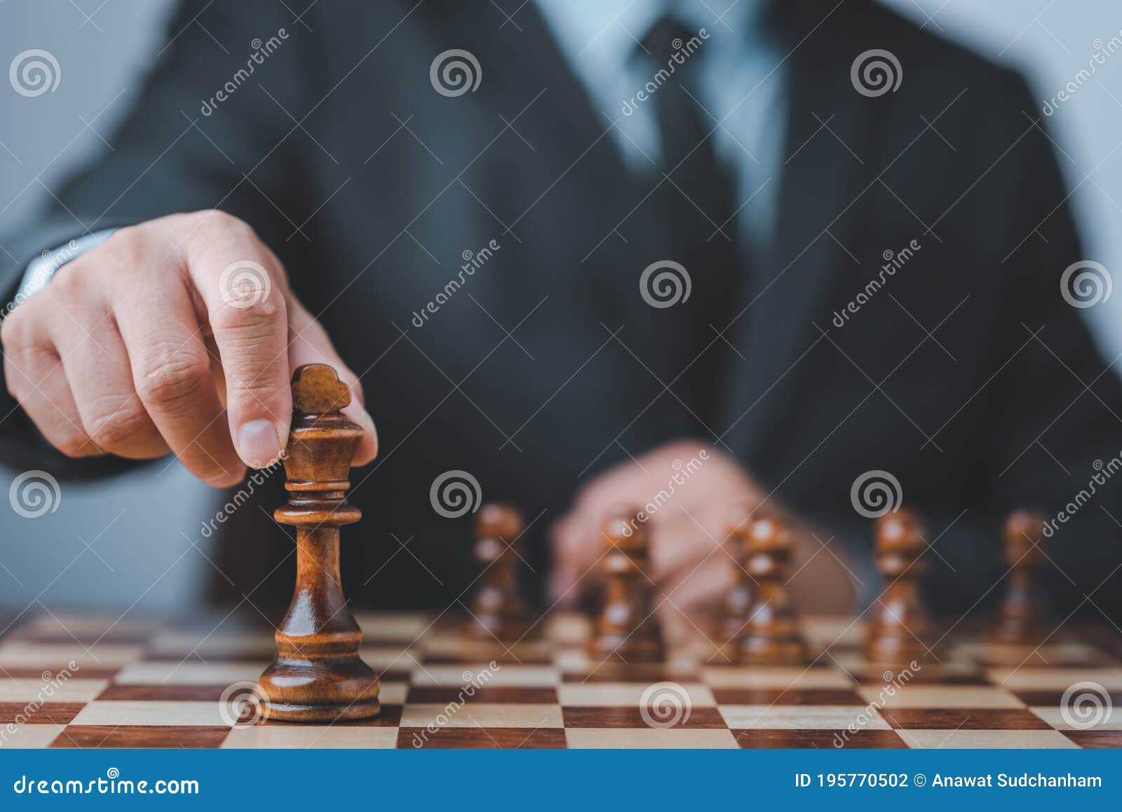 Investment Leadership Concept The King Chess Piece With Chess Others Nearby  Go Down From Floating Board Game Concept Of Business Ideas And Competition  And Strategy Plan Success Meaning Stock Photo - Download