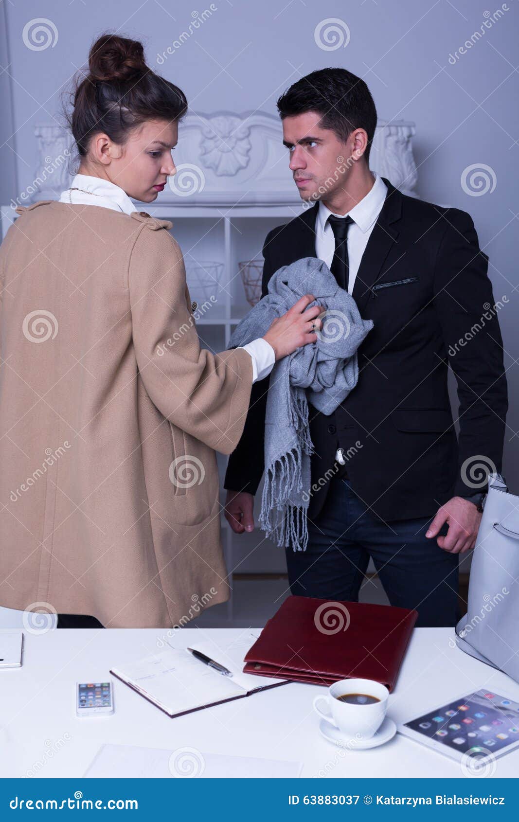 businessman opposing his boss