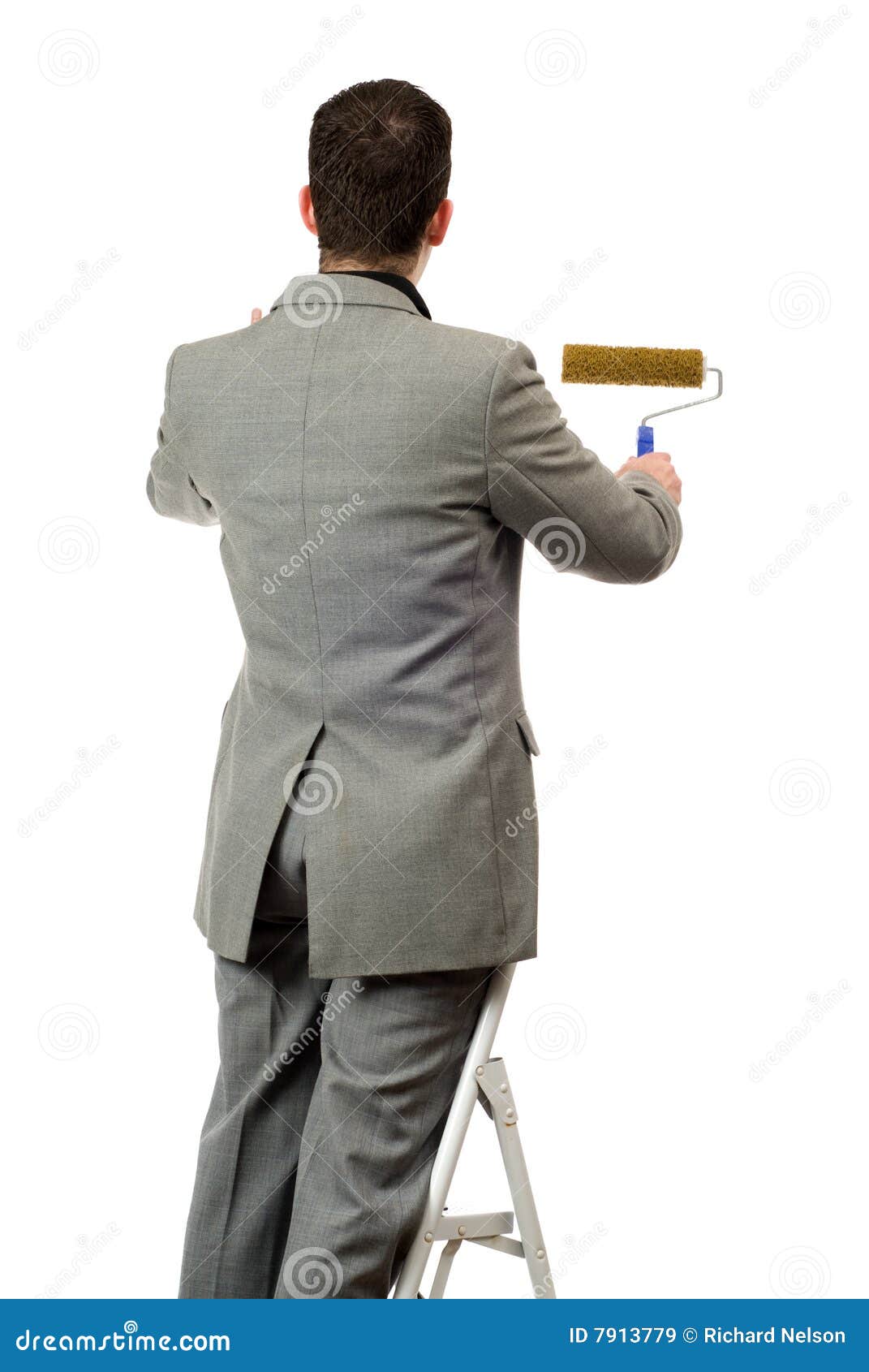 Businessman Painting Your Text Stock Image Image of employee