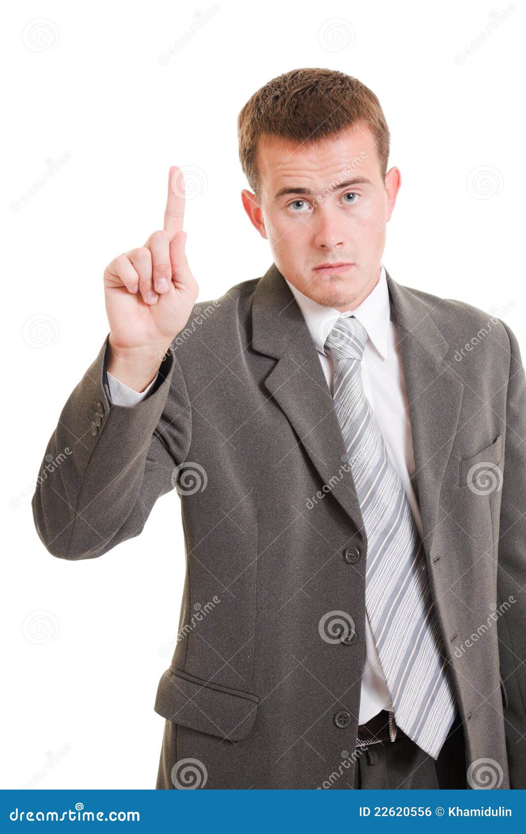 Businessman point a finger stock photo. Image of male - 22620556