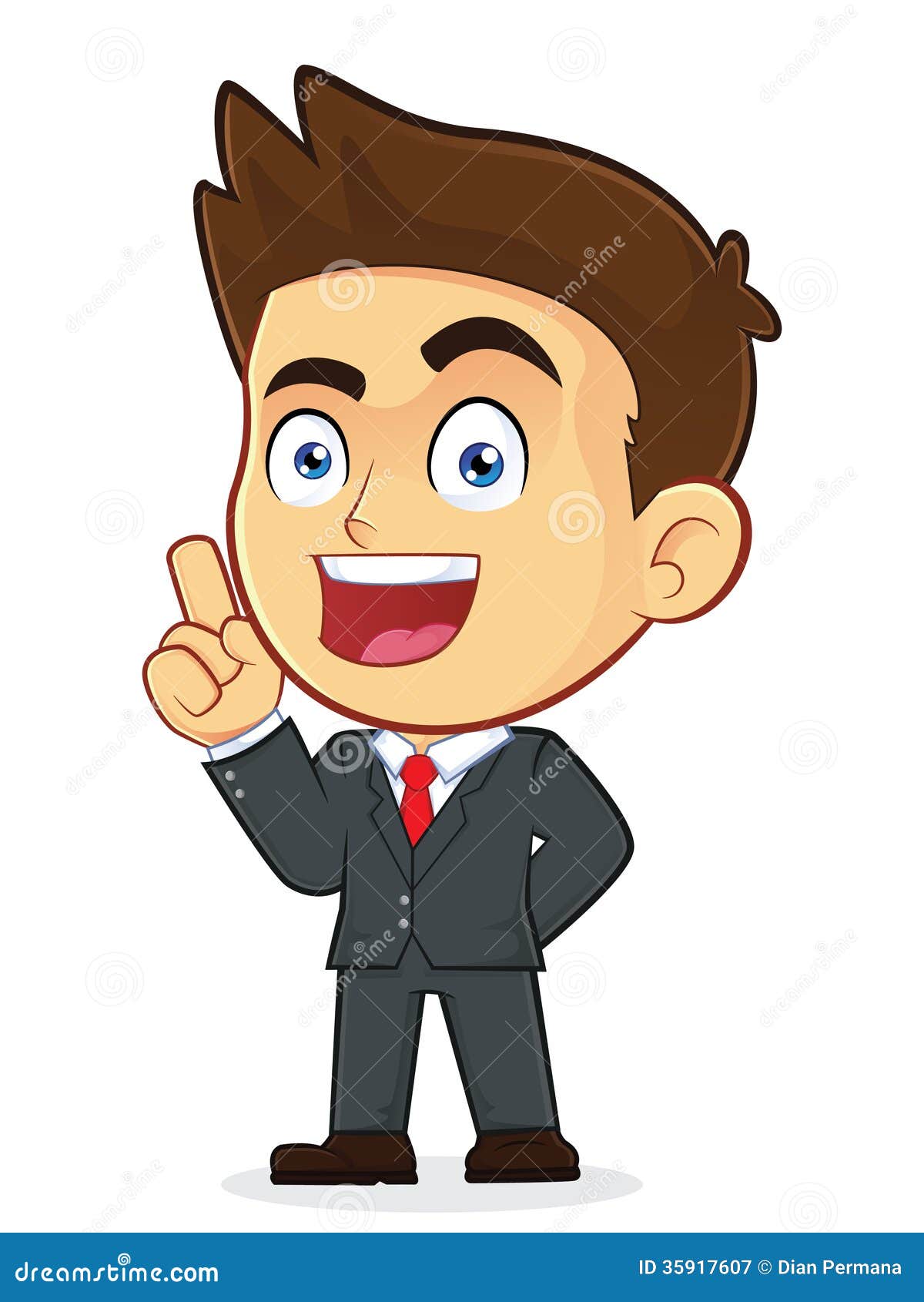 businessman pointing upwards