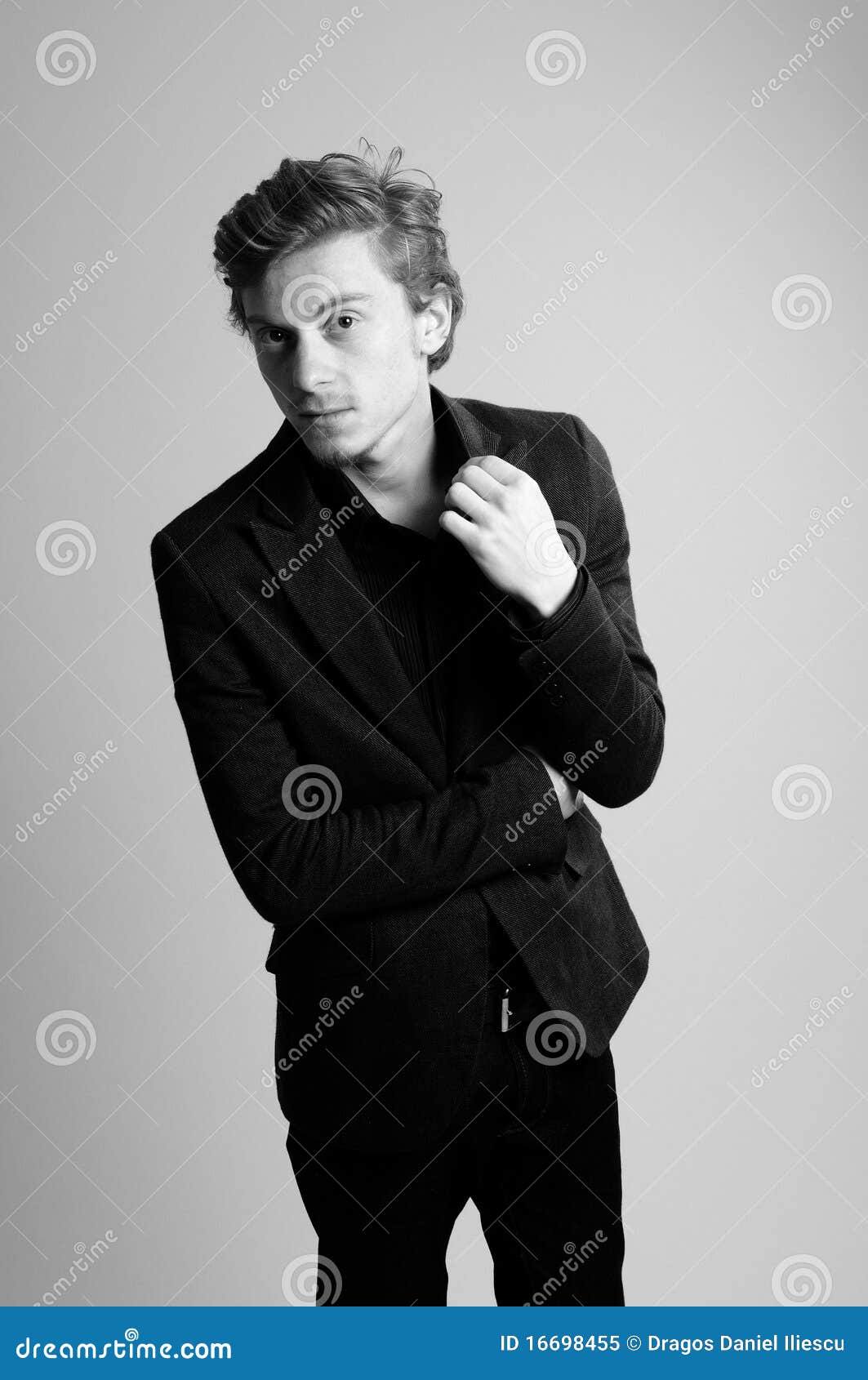 Businessman Posing in Studio Stock Image - Image of white, hair: 16698455