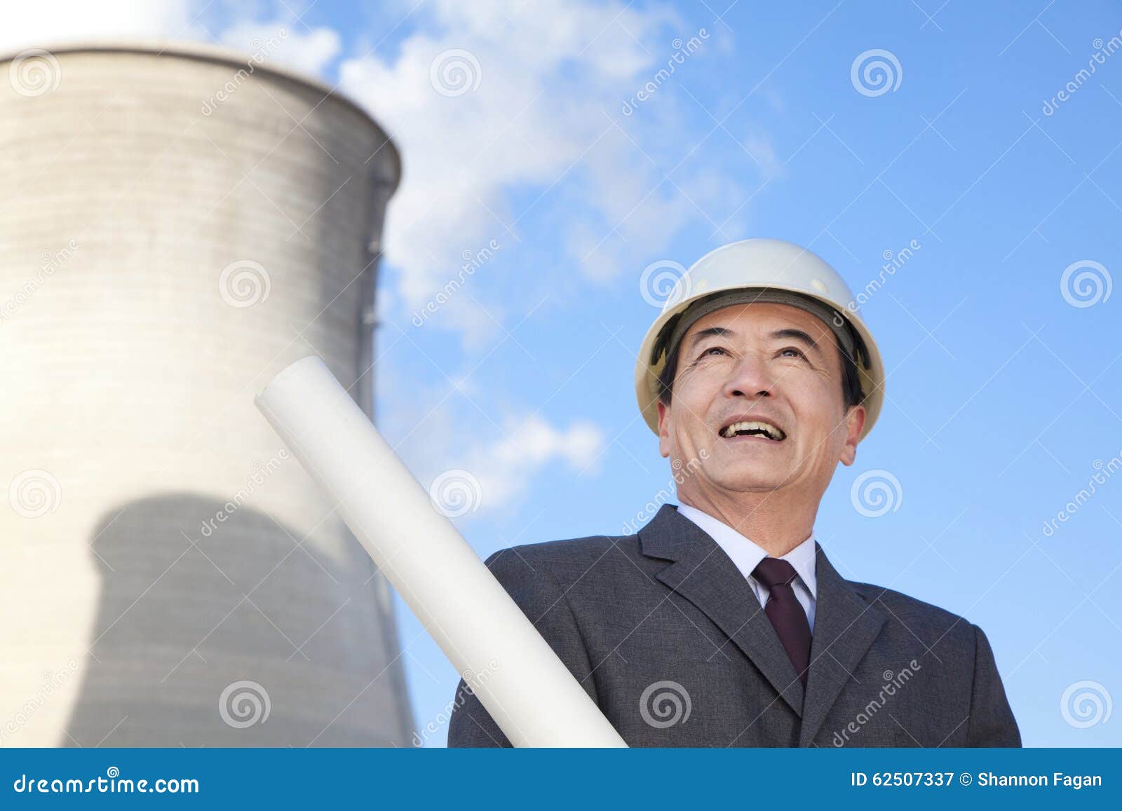 Businessman at power plant stock image. Image of environmental 62507337