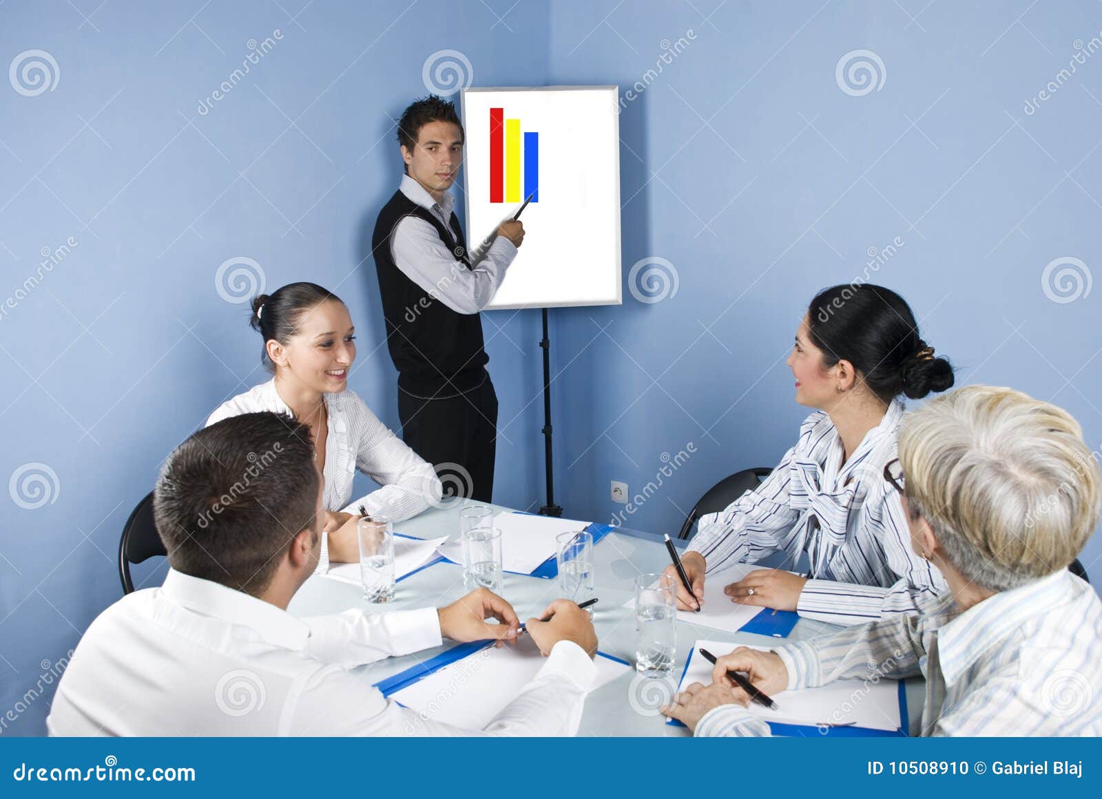 meeting presentation stock photo