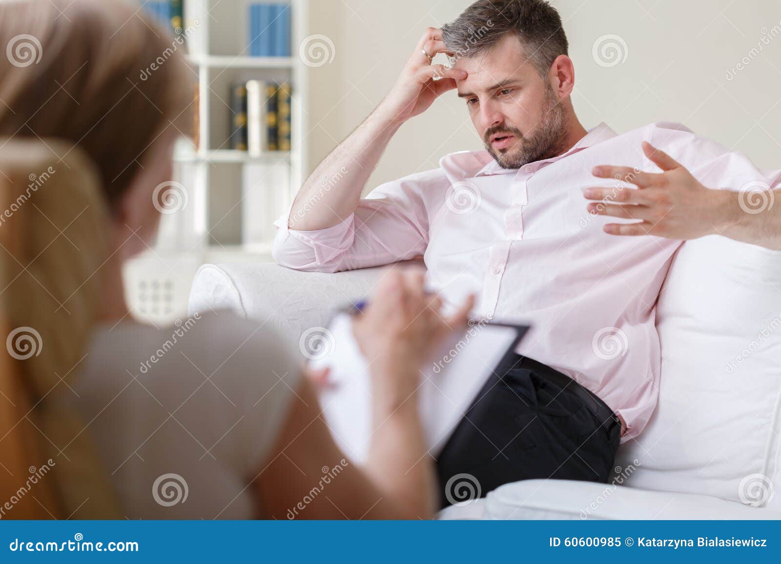 businessman on psychotherapy session
