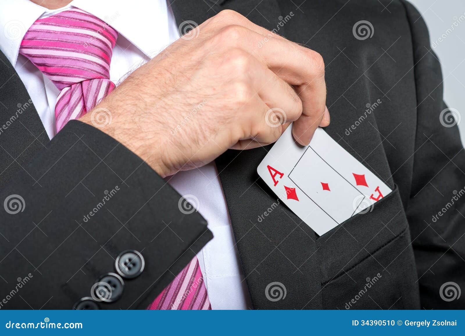 Businessman Pulling Out His Pocket Aces Stock Photo Image of elegance, elegant 34390510