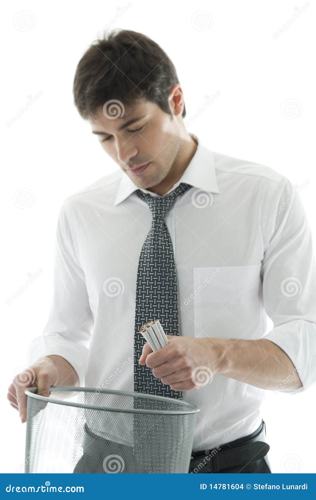 Businessman Quitting Smoking Stock Photo Image of medicine, elegant