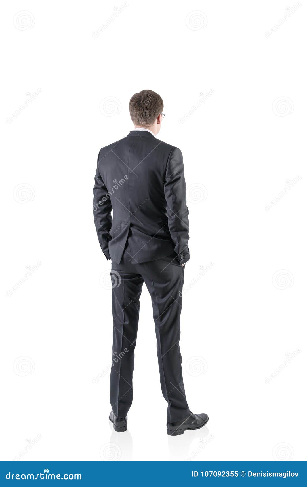 Businessman, Rear View, Isolated Stock Image - Image of marketing ...