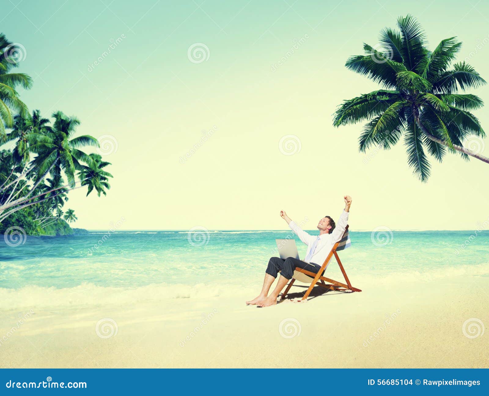businessman relaxation holiday travel destination concept