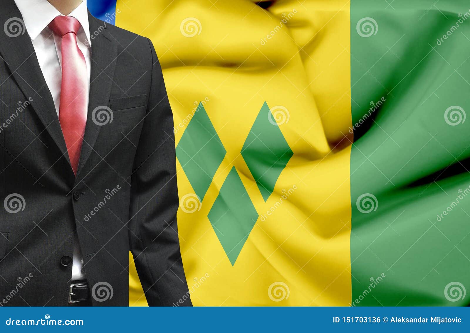 Businessman from Saint Vincent and Grenadines Conceptual Image Stock ...