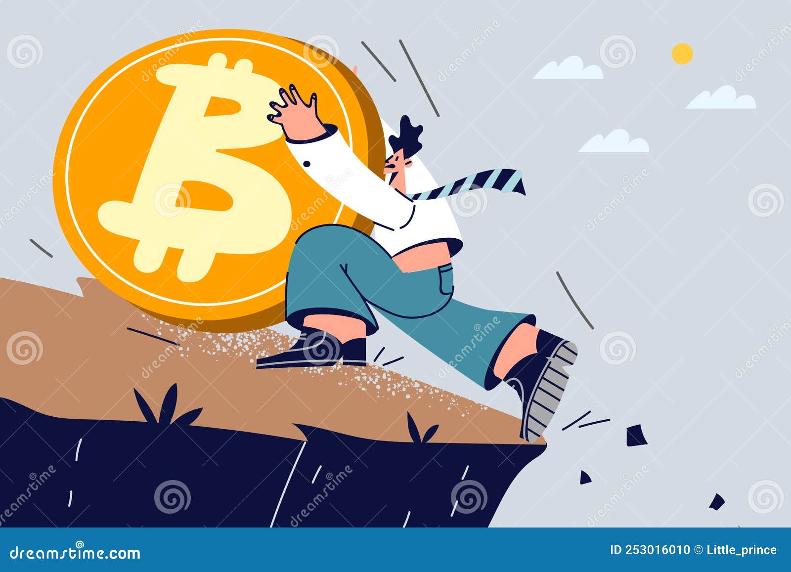 Businessman Save Bitcoin from Falling Down Editorial Image - Illustration  of bitcoin, finance: 253016010