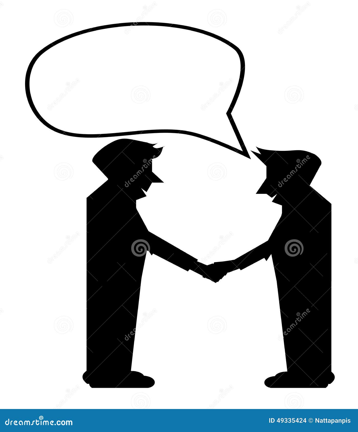 Businessman say something stock illustration. Illustration of