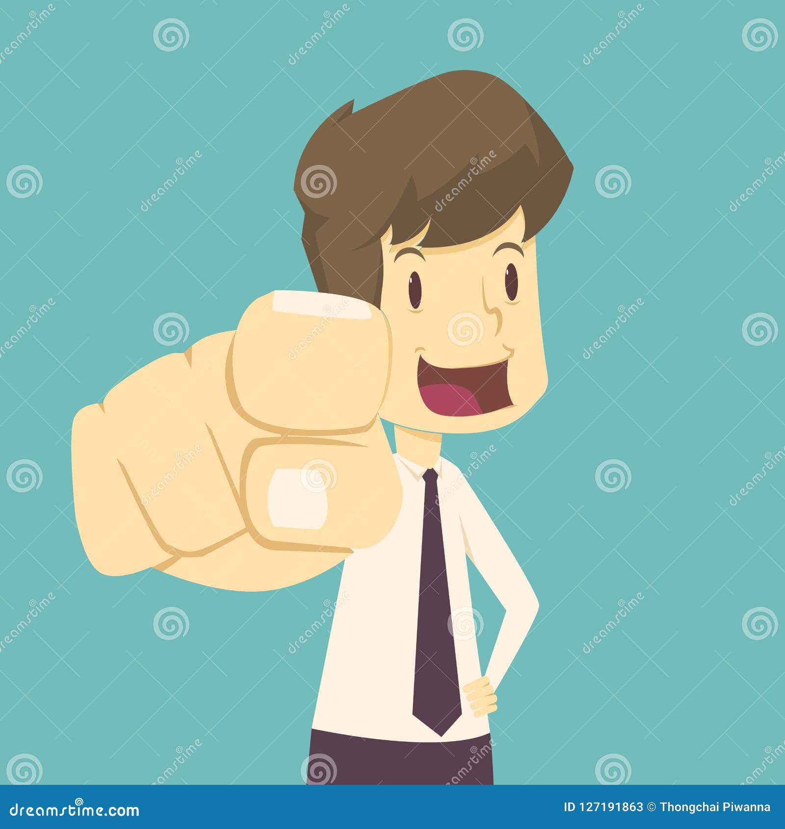 Businessman Saying I Want You while Pointed  of B Stock  Vector - Illustration of isolated, choose: 127191863