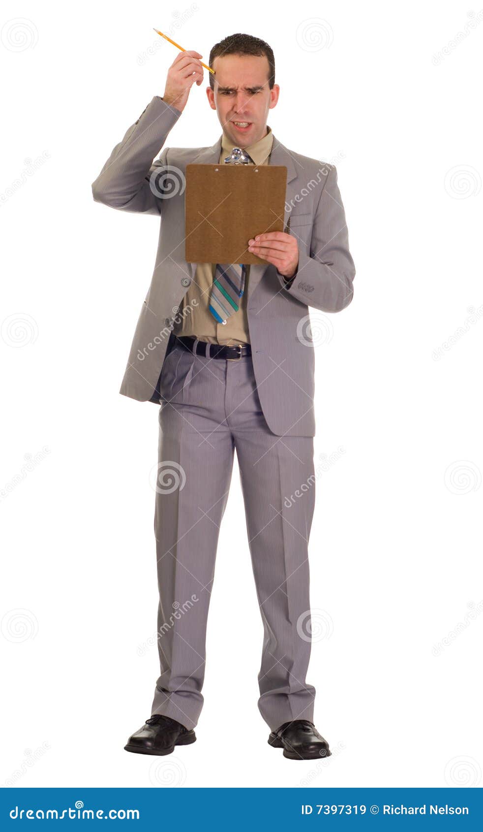 Businessman Scratching His Head Stock Image - Image of jacket ...