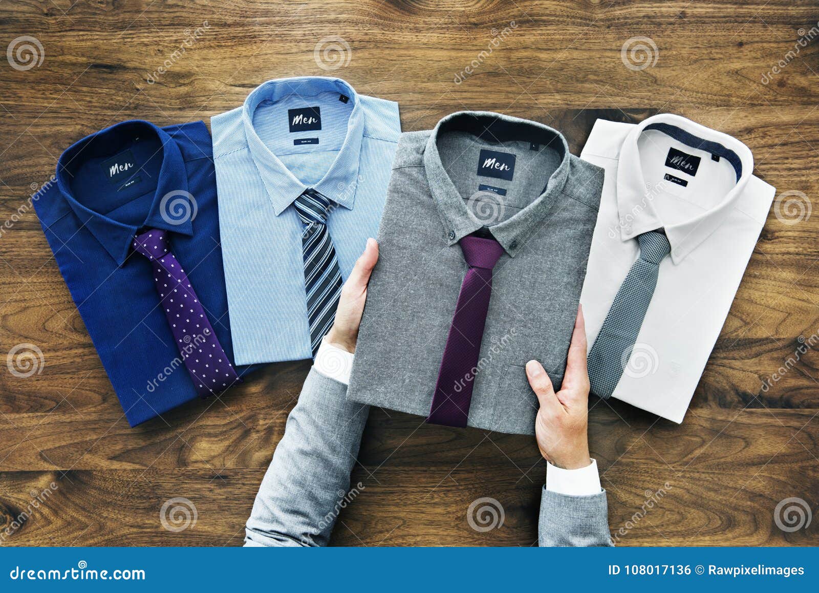 Businessman Selecting Shirt To Wear Stock Photo - Image of choosing ...