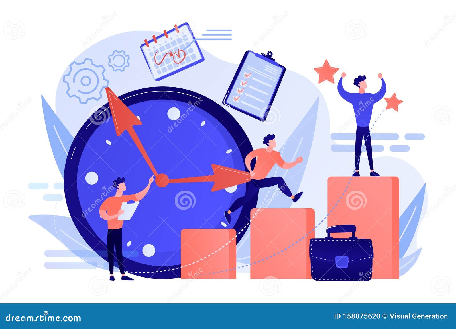 Self Management Concept Vector Illustration. Stock Vector