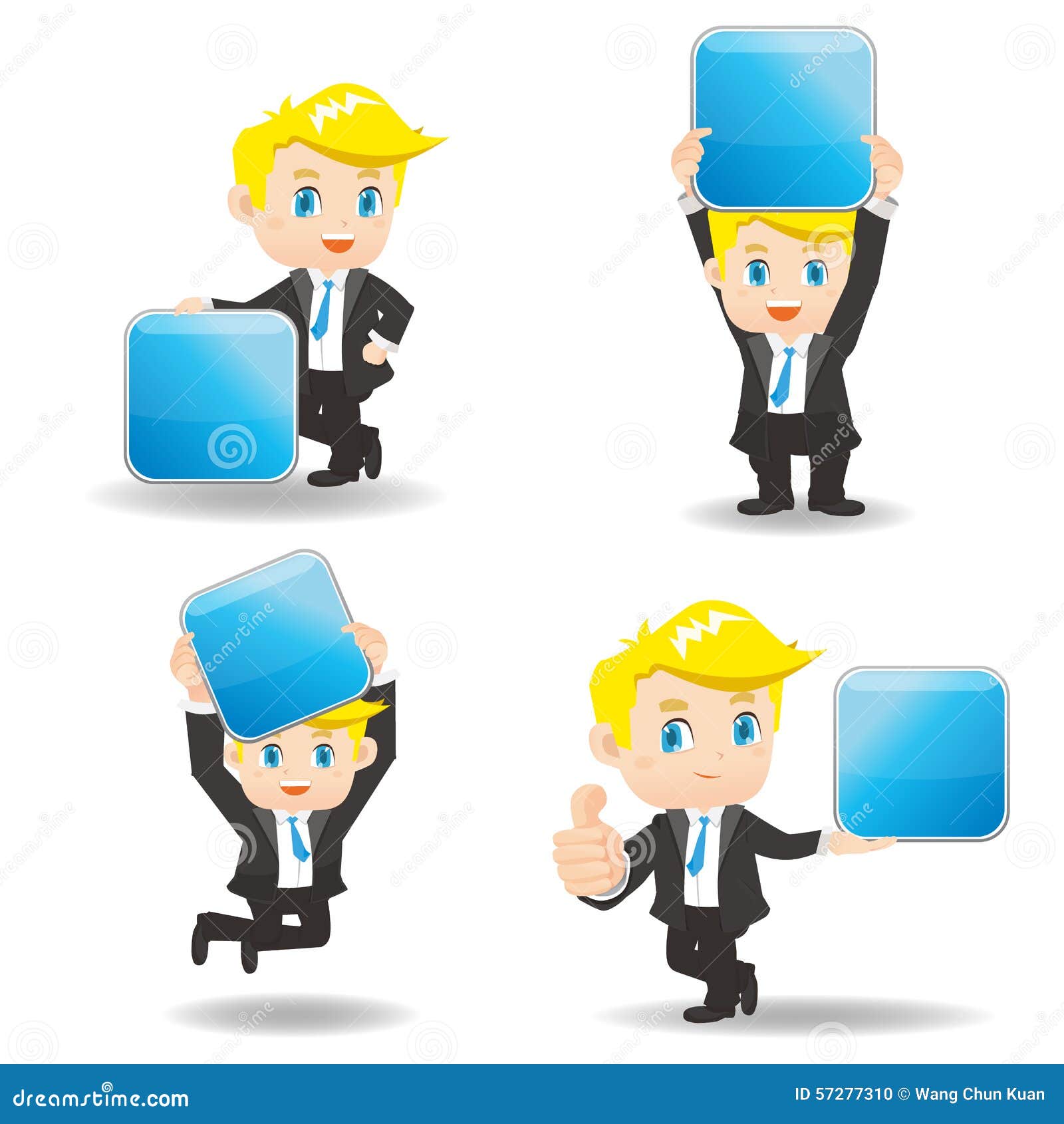 Businessman show App icon stock vector. Illustration of collection -  57277310