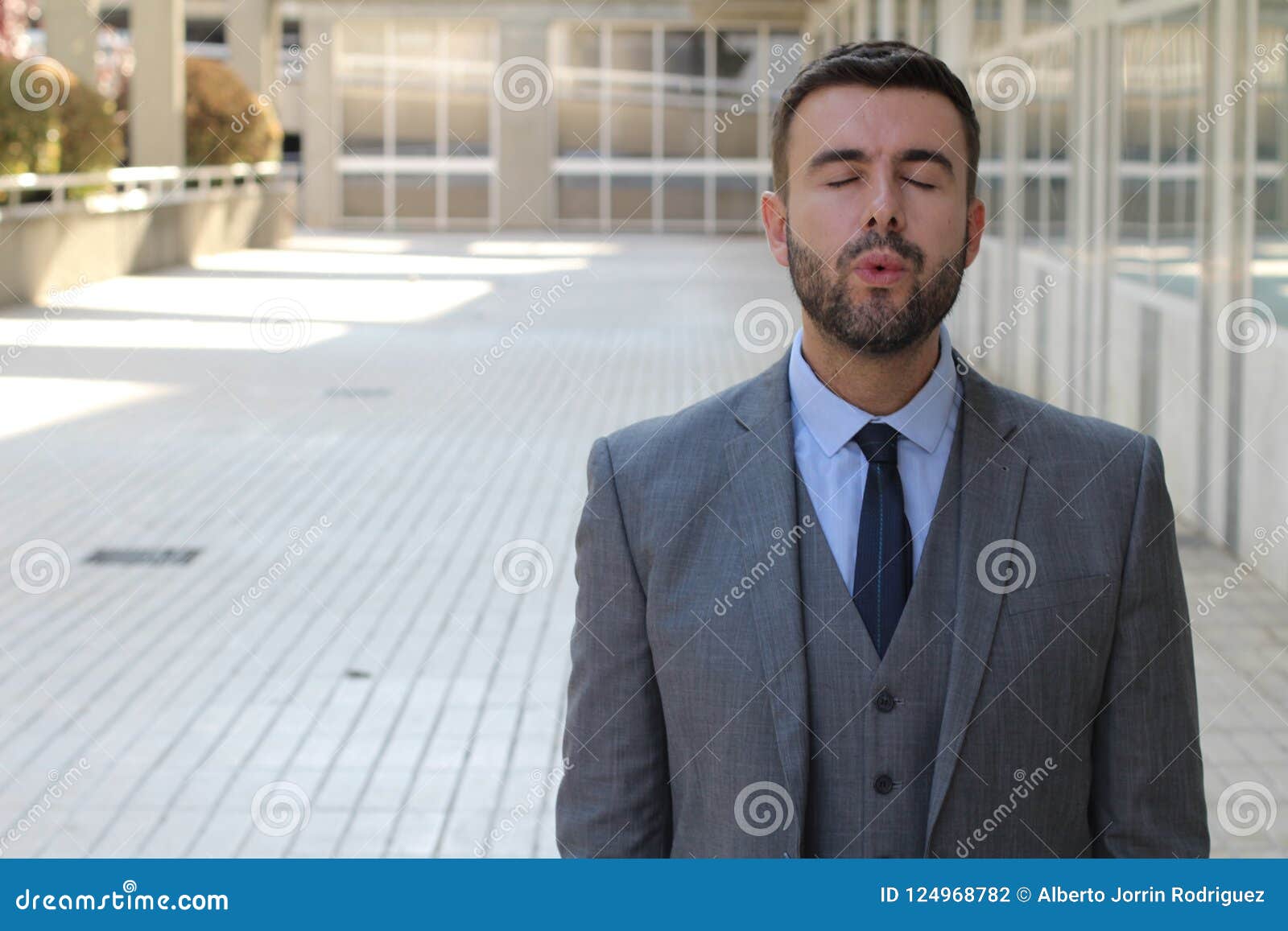 businessman showing forbearance during difficult circumstances