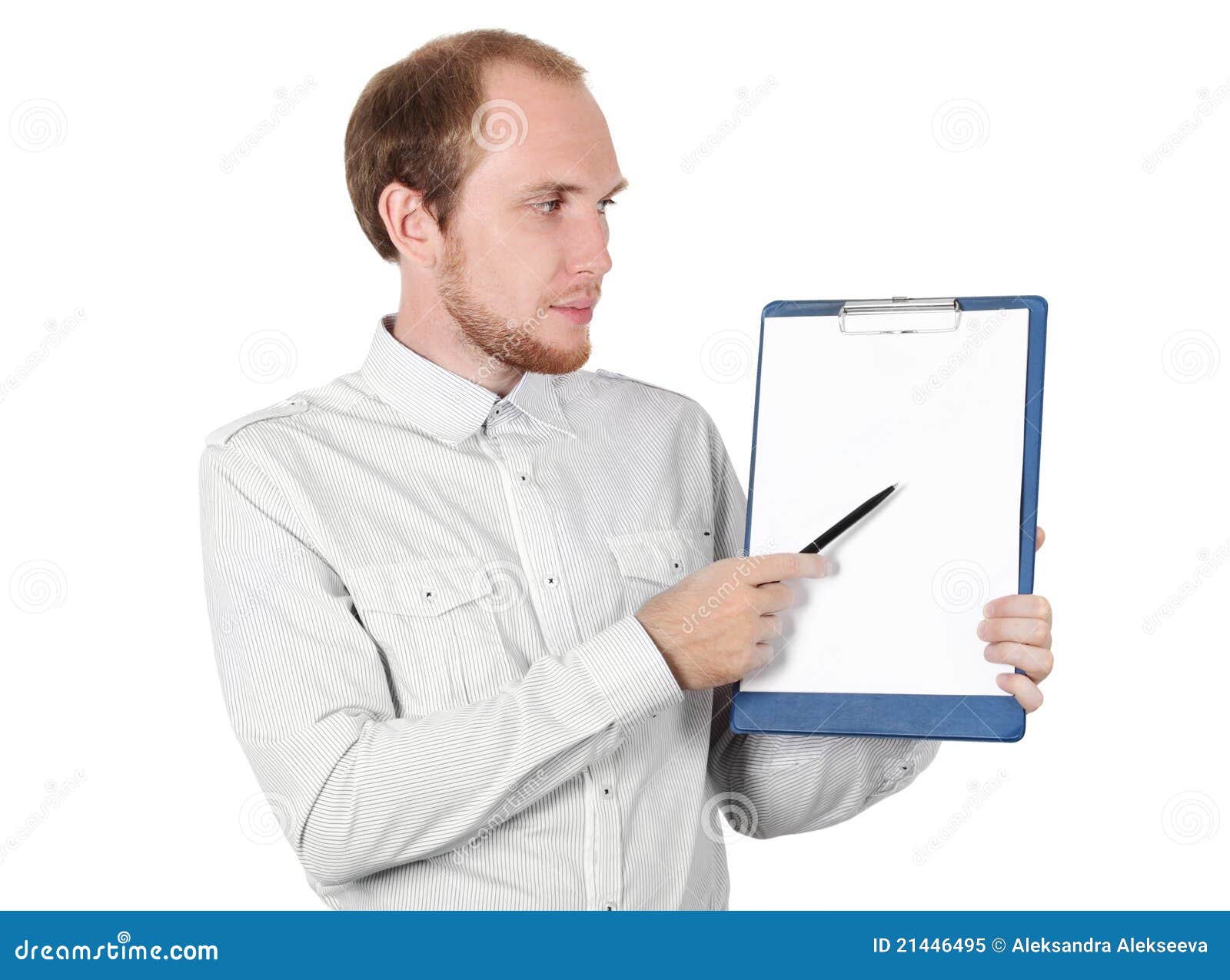 businessman showing paper document 