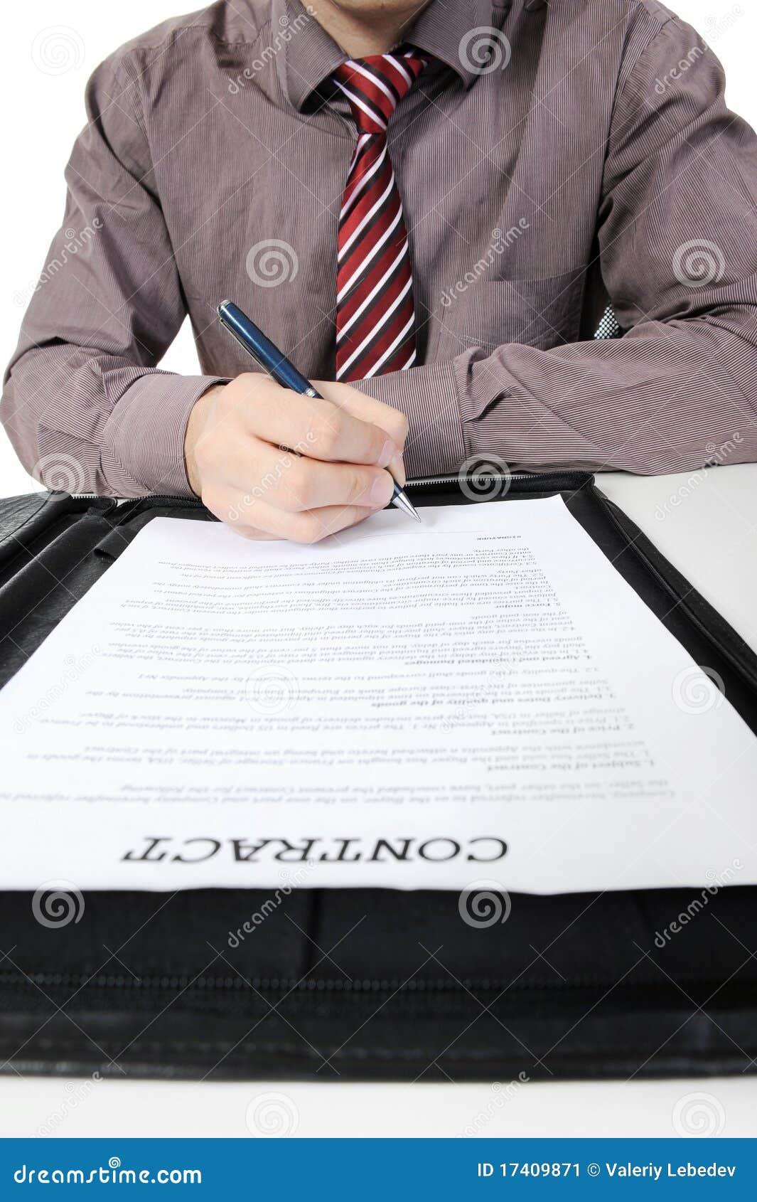 Businessman Signs a Contract Stock Image - Image of desk, caucasian