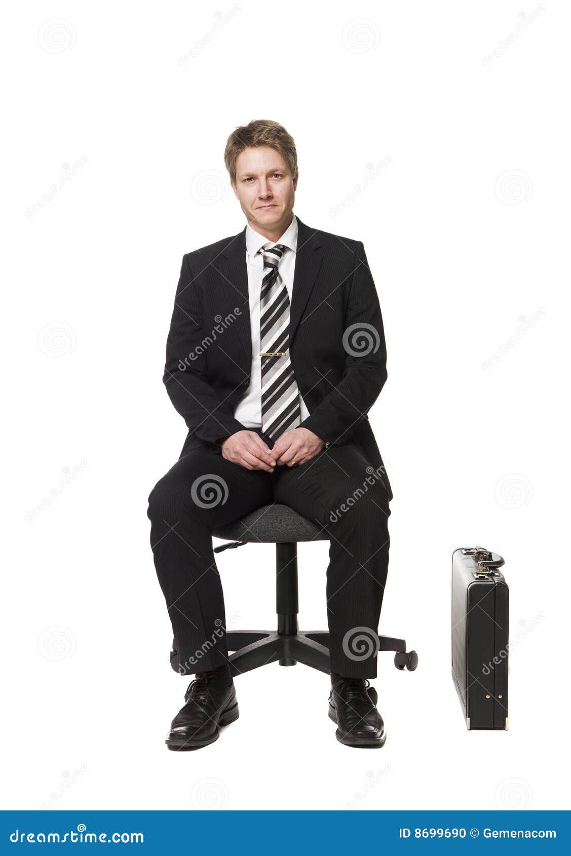 Businessman Sitting On A Chair Stock Photo  Image: 8699690