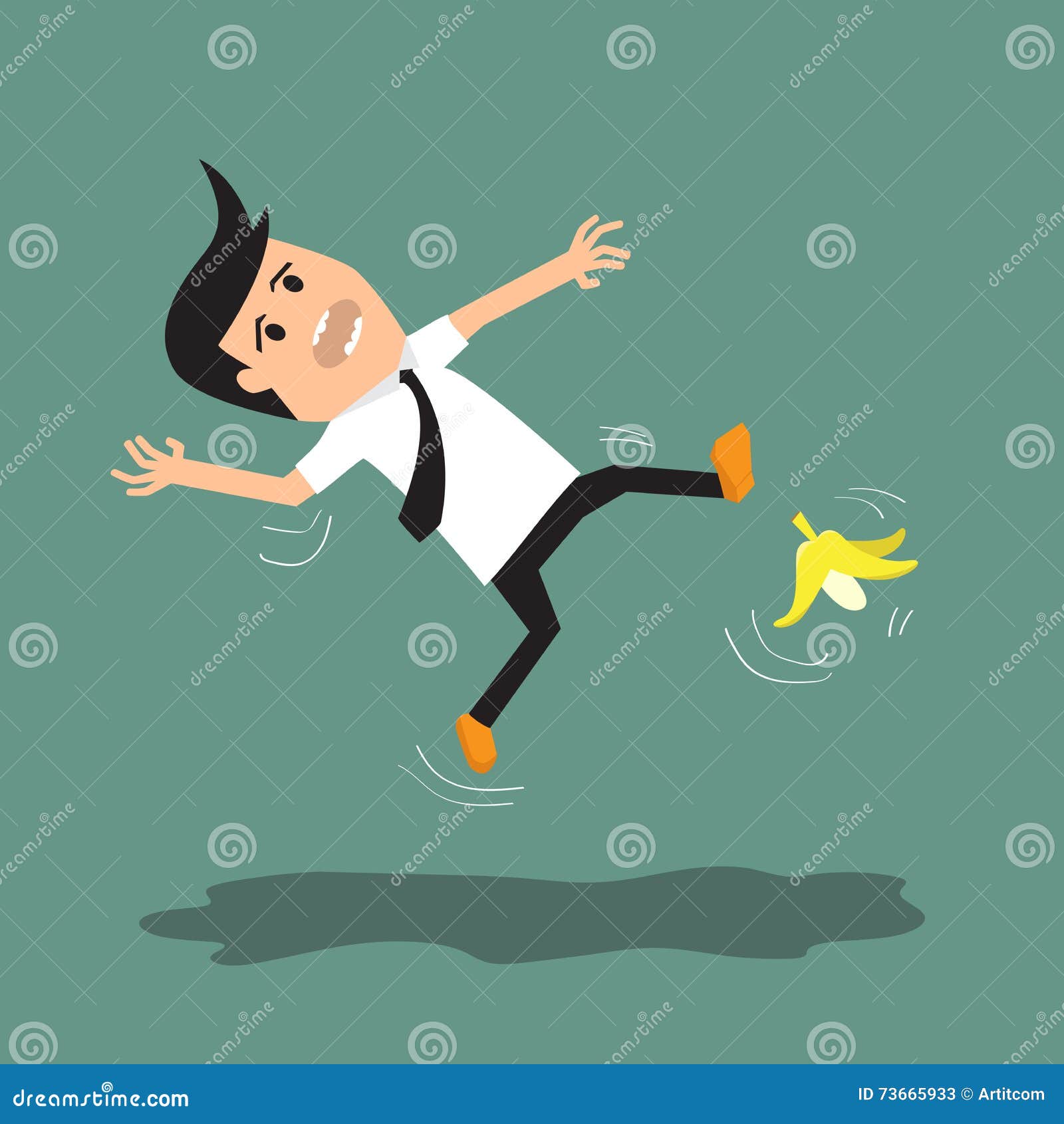 Banana Slipping Royalty-Free Stock Image | CartoonDealer.com #14032012