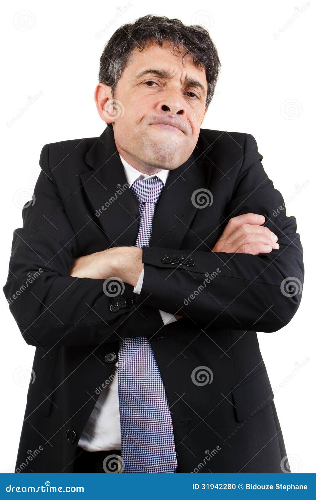 Businessman with a Speculative Stock Photo Image of frowns