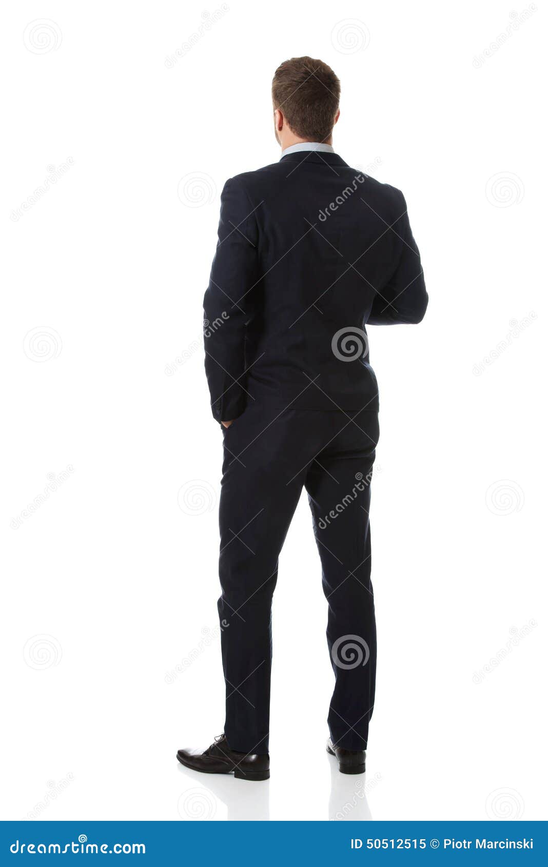 Businessman Standing Back To Camera. Stock Image - Image of formalwear ...
