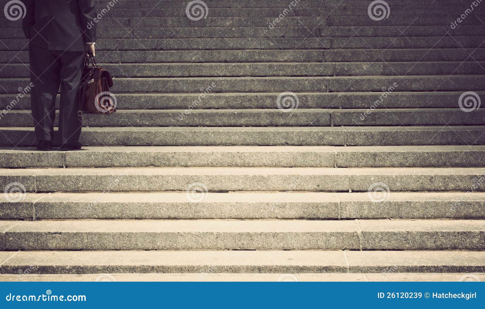 businessman on steps