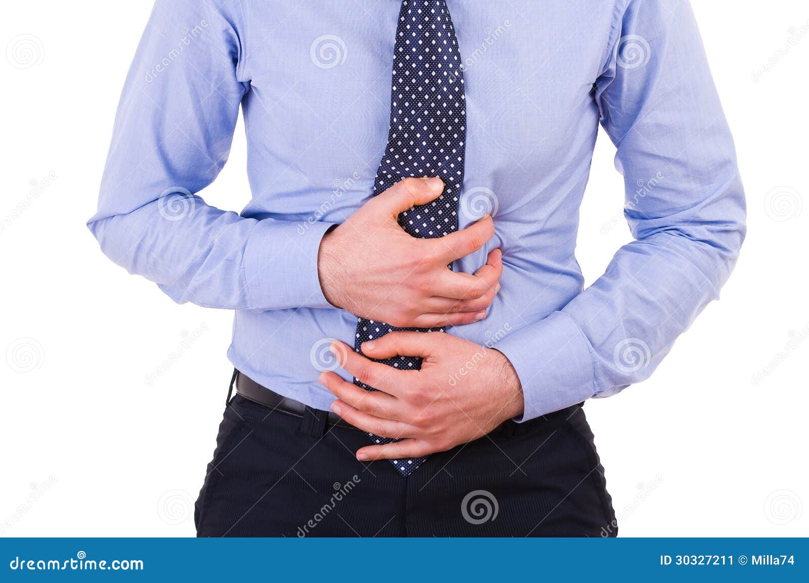 Businessman Suffering From Stomach Pain Stock Image Image Of Ache