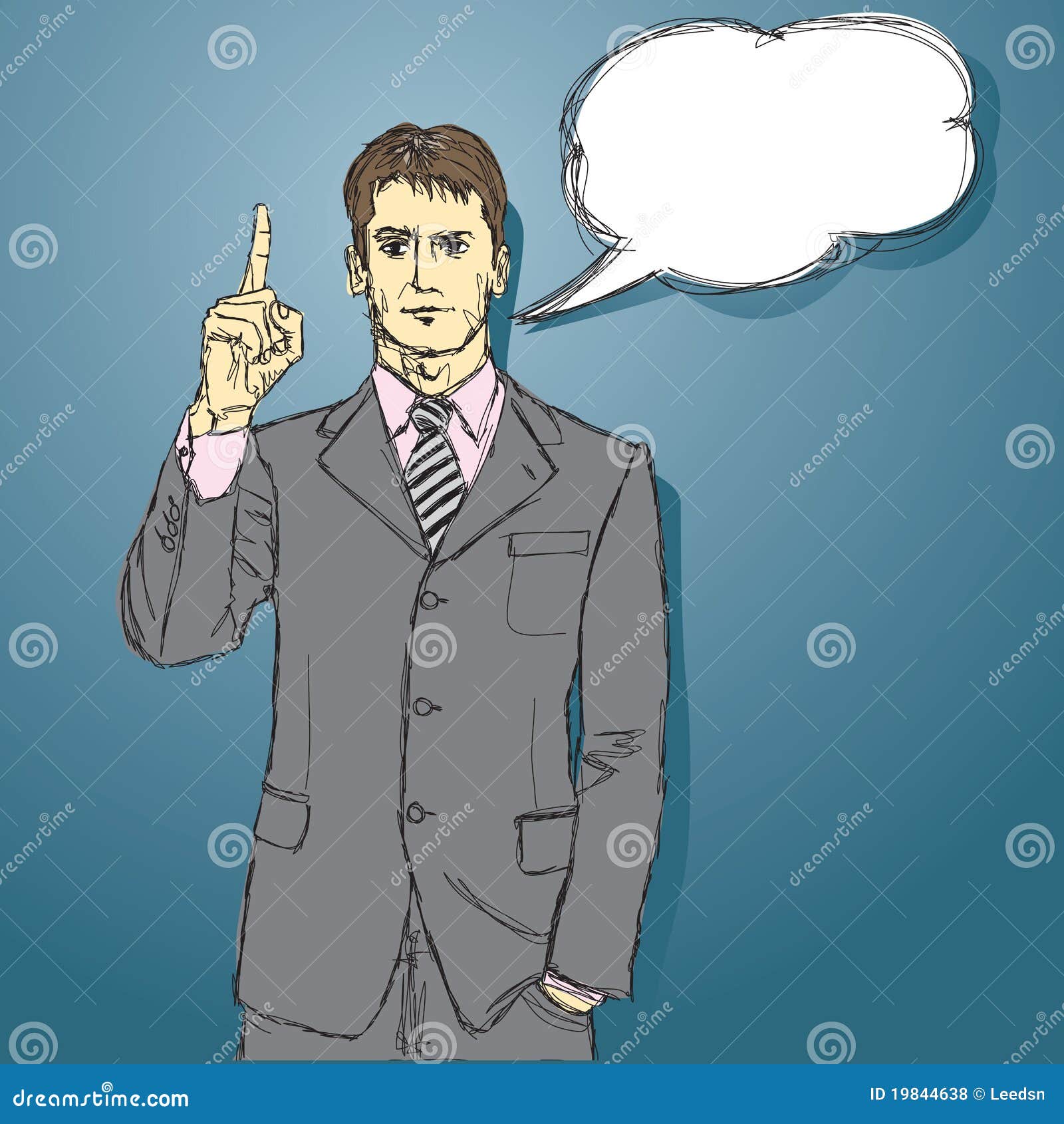 Businessman in suit stock vector. Illustration of elegant - 19844638