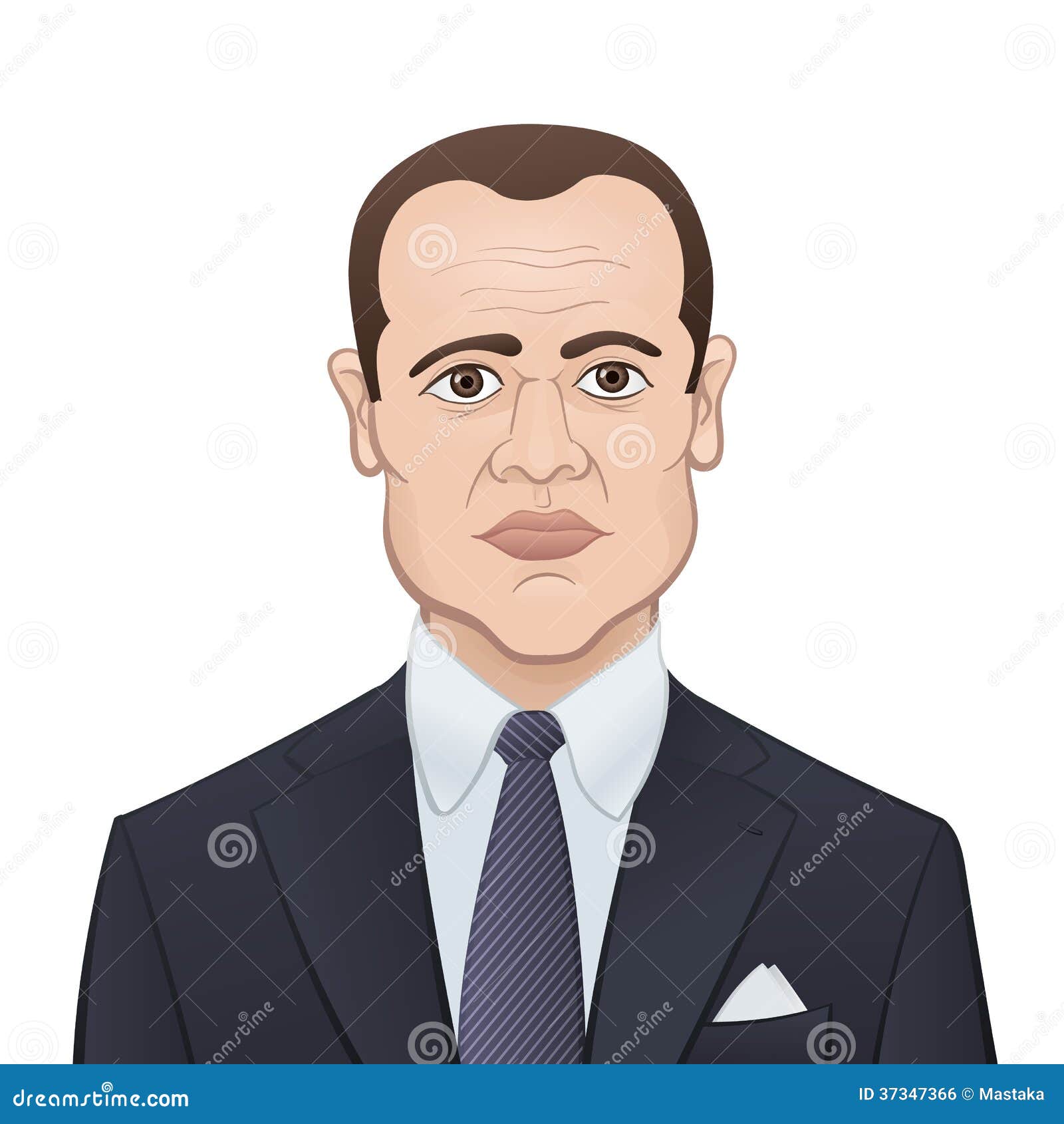 Download Businessman In A Suit And Tie On White Background Stock ...