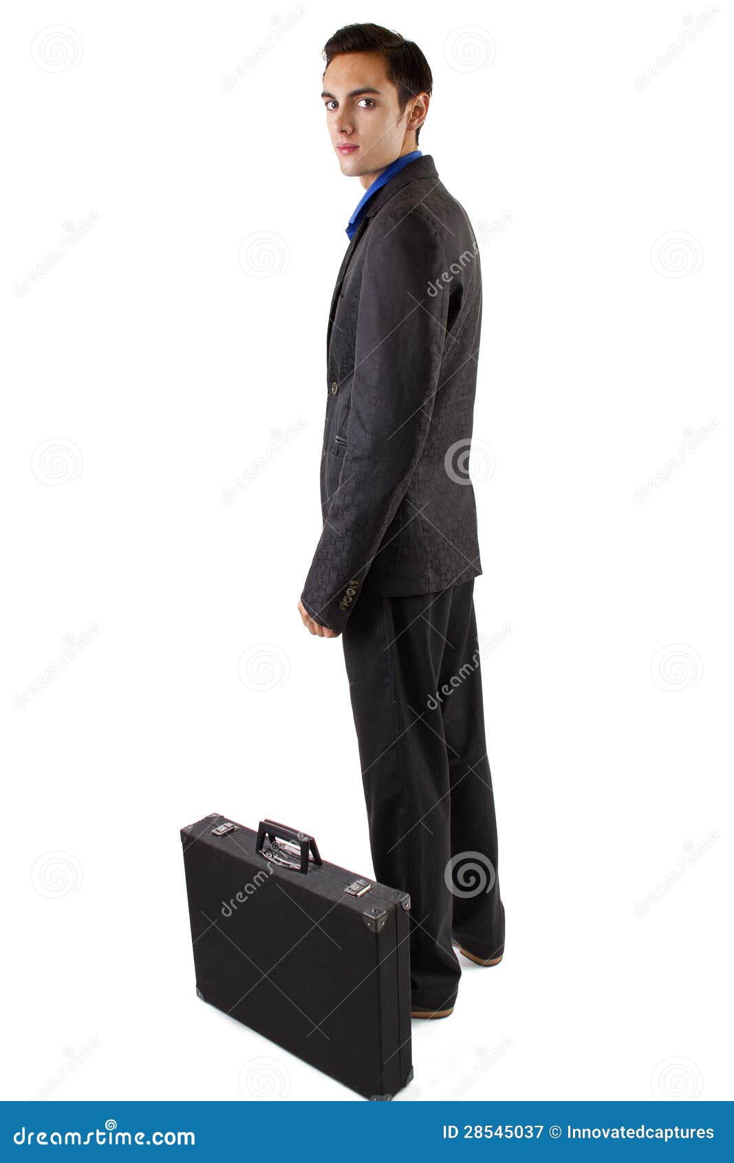 Businessman with suitcase stock image. Image of applicant 28545037