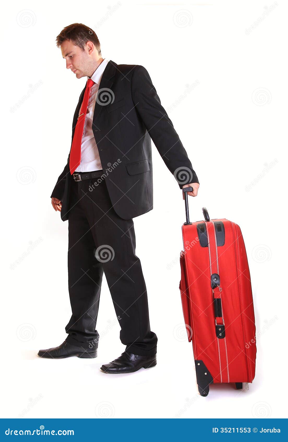 Businessman with suitcase stock image. Image of businessman 35211553