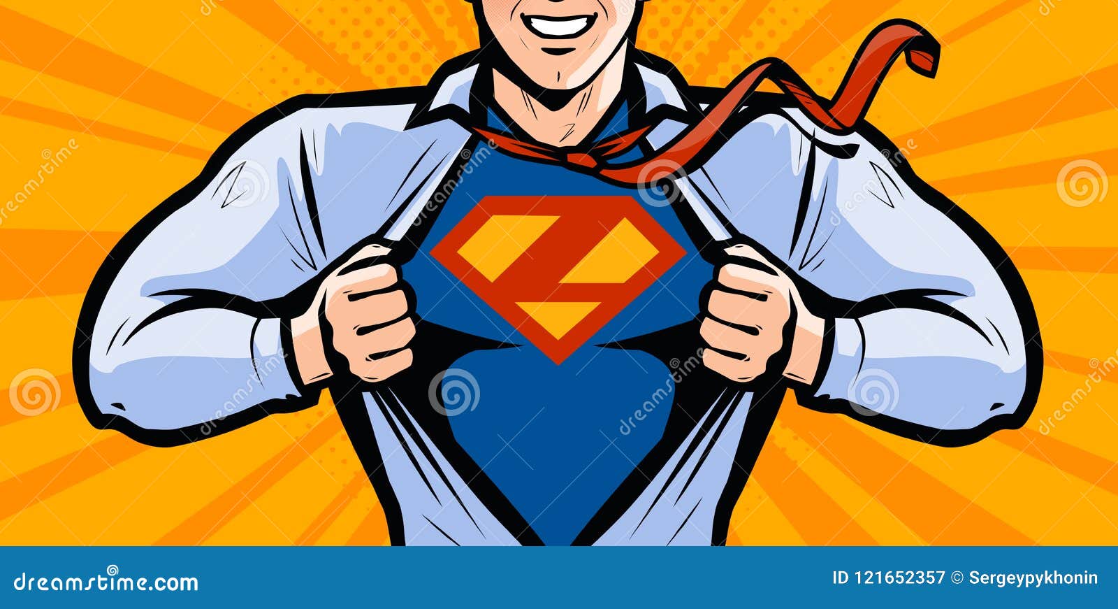 superhero vector illustration in style comic pop art stock vector